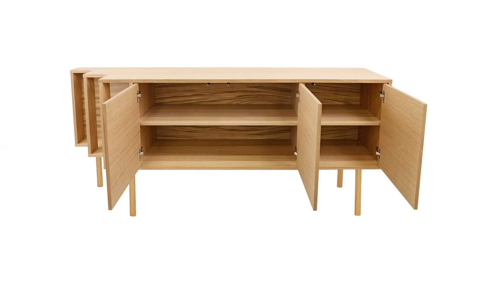 Woodman Sideboard »Shift«, mit Echtholzfurnier aus Eiche, Breite 189 cm, mit Push-to-Open