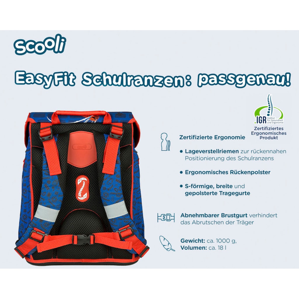 Scooli Schulranzen »EasyFit, Spider Man«, Reflektoren