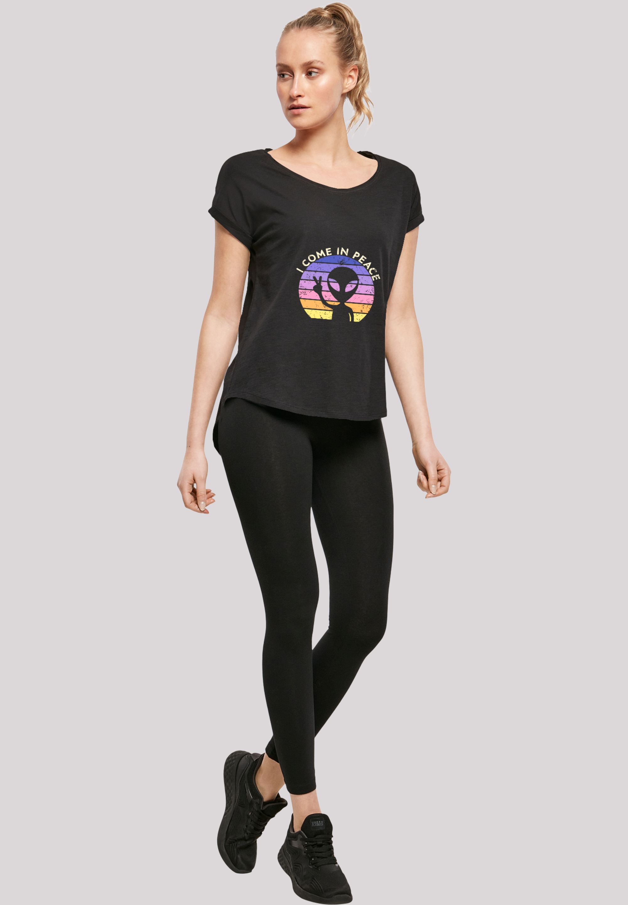 F4NT4STIC T-Shirt »Alien Peace Sunset«, Premium Qualität