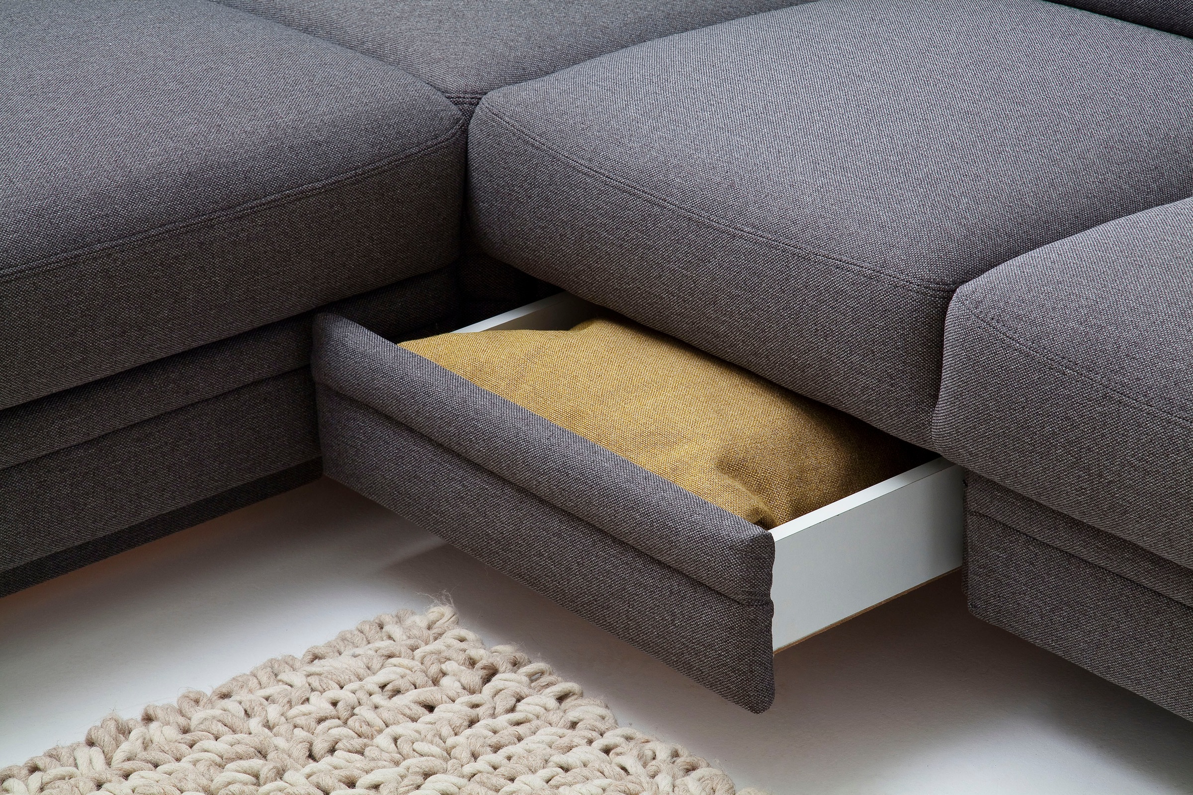 3C Carina Ecksofa »Korfu L-Form«, incl.- 1 Kopfstütze, wahlweise mit Schlafunktion und Stauraum