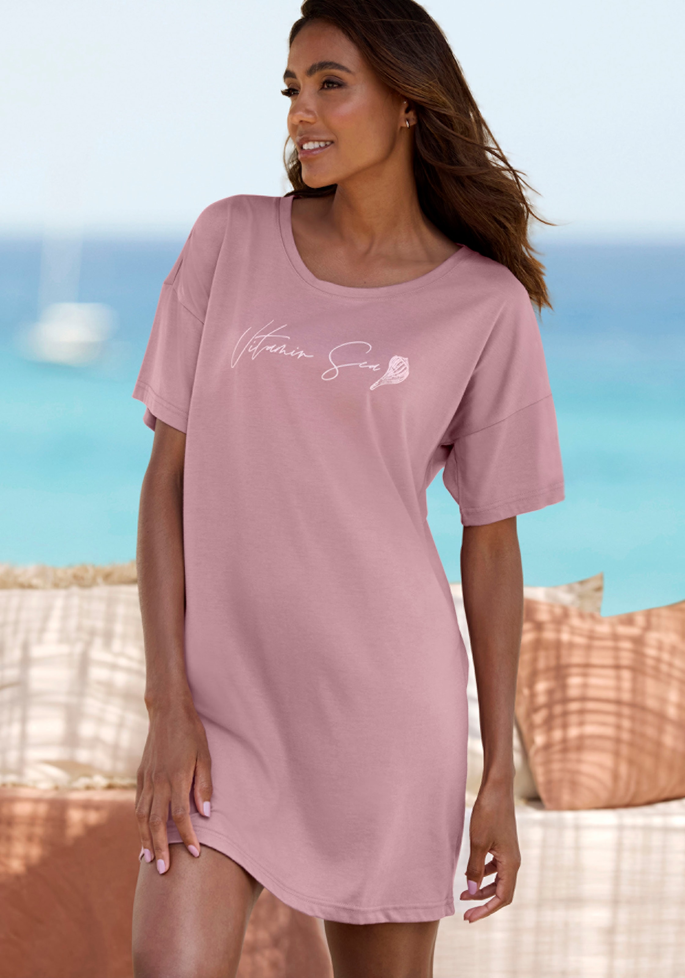 Vivance Dreams Sleepshirt, mit schönem Frontprint günstig online kaufen