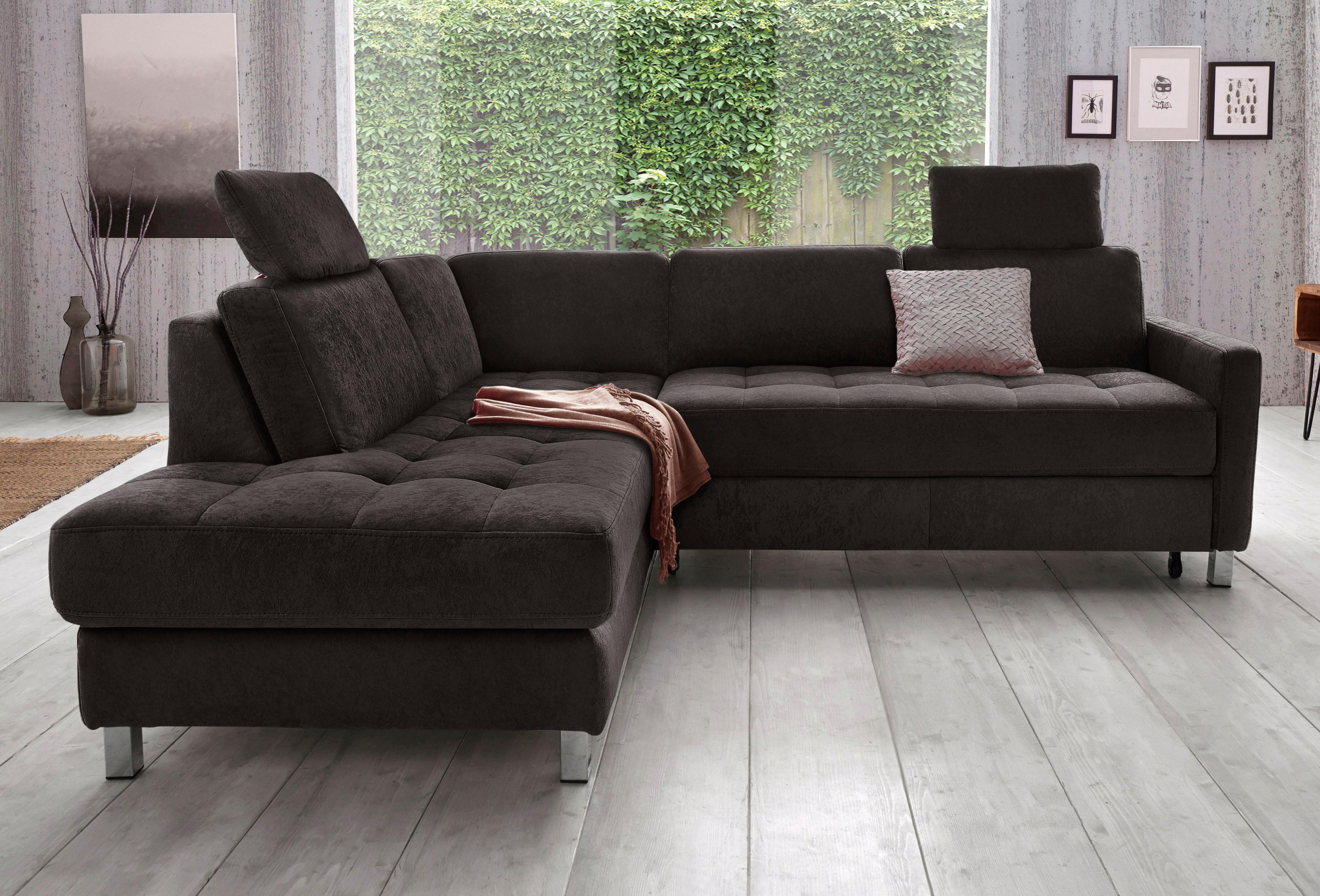 sit&more Ecksofa "Pablo L-Form" wahlweise mit Schlaffunktion