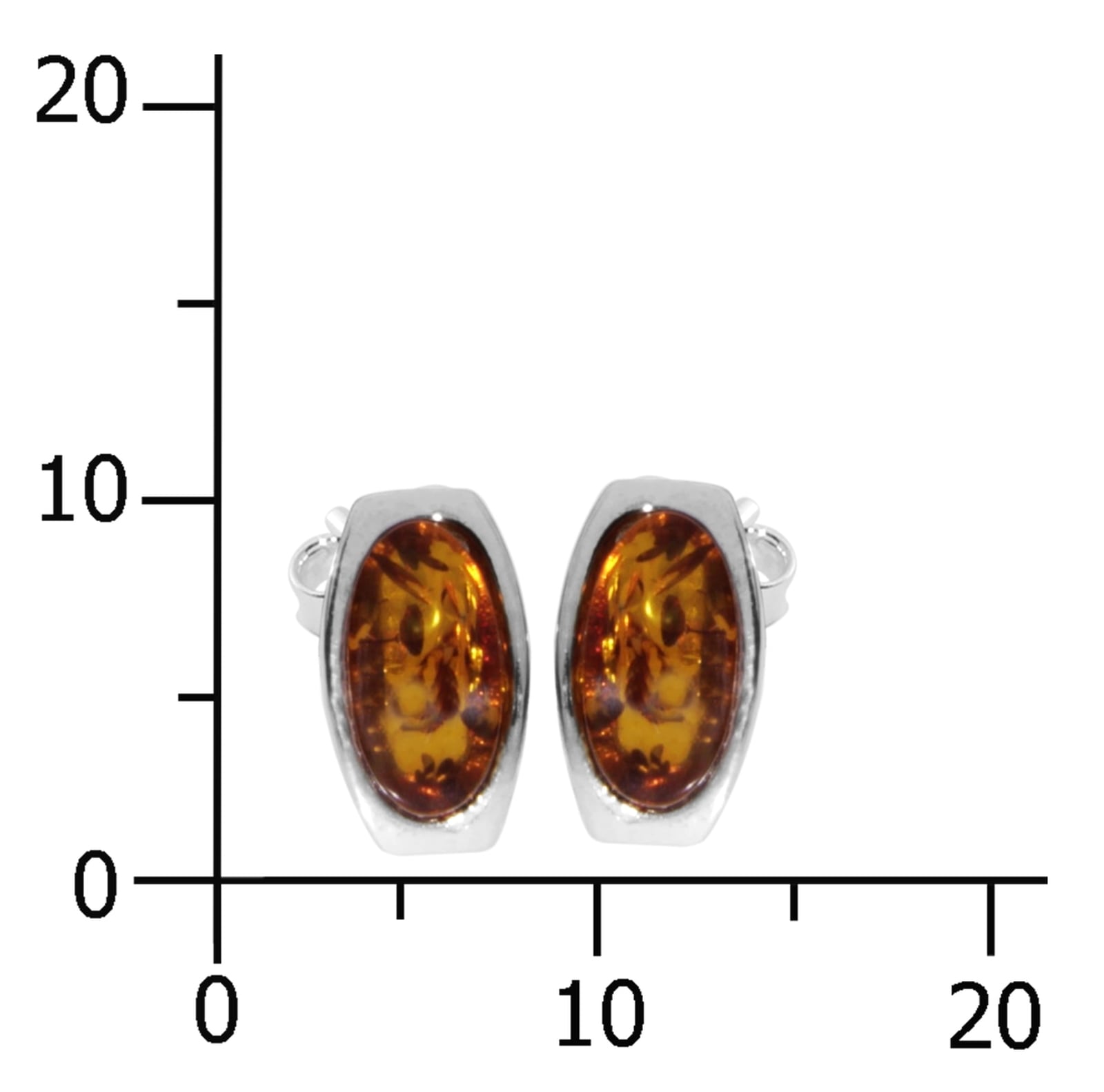 OSTSEE-SCHMUCK Paar Ohrstecker »- Tinta - Silber 925/000 - Bernstein«