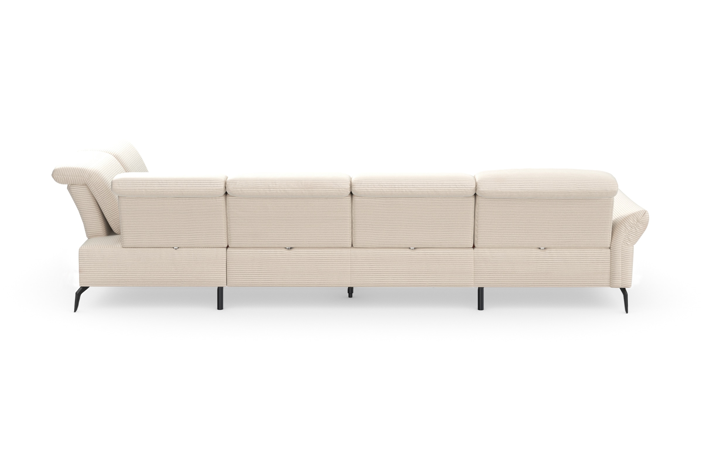 INOSIGN Wohnlandschaft »Coco U-Form«, Sitztiefen-, Arm- und Kopfteilverstellung, Cord-Bezug, Fußhöhe 15 cm