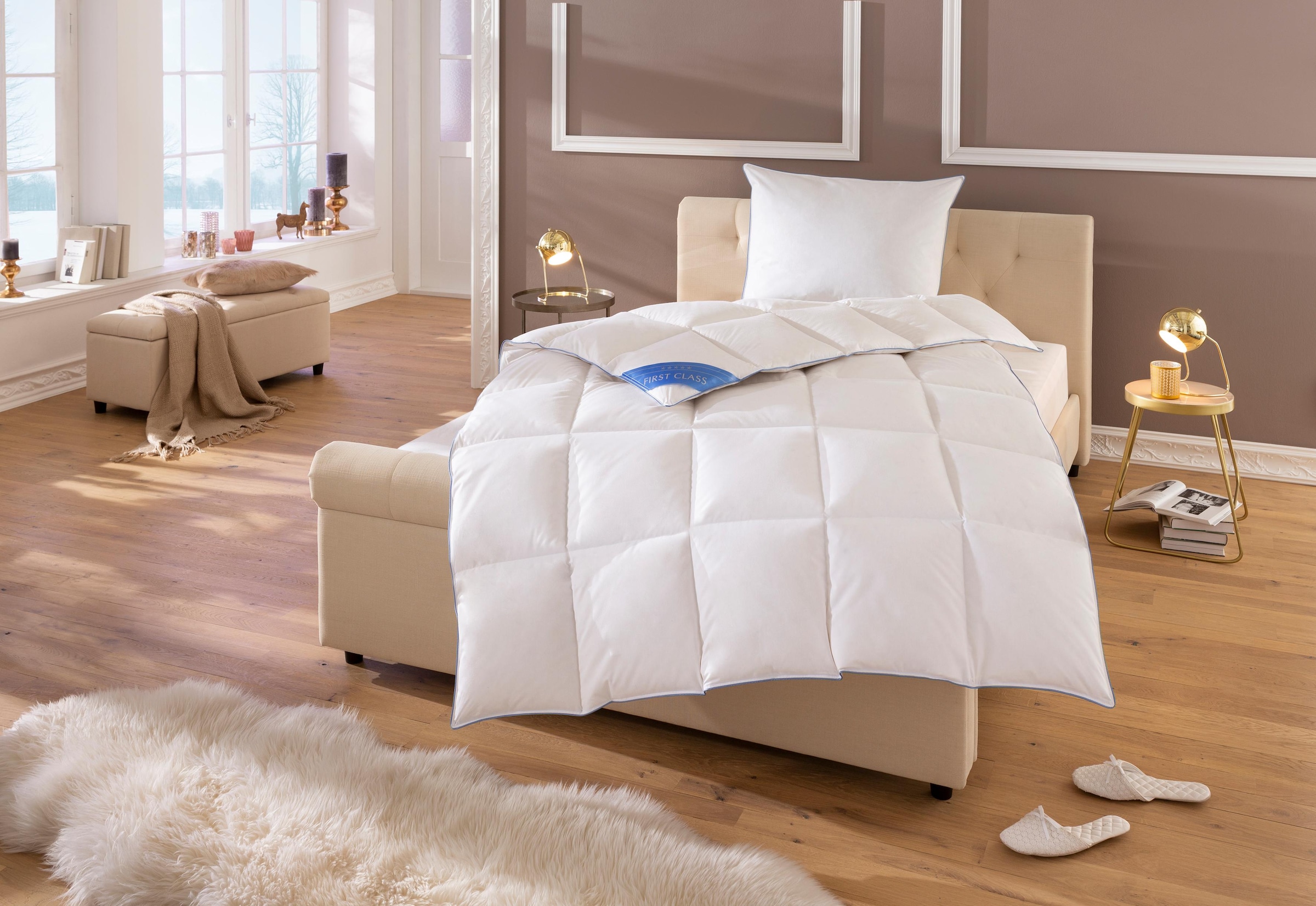 Hanse by RIBECO Daunenbettdecke + Federkissen "Lina" Spitzenqualität zum Su günstig online kaufen