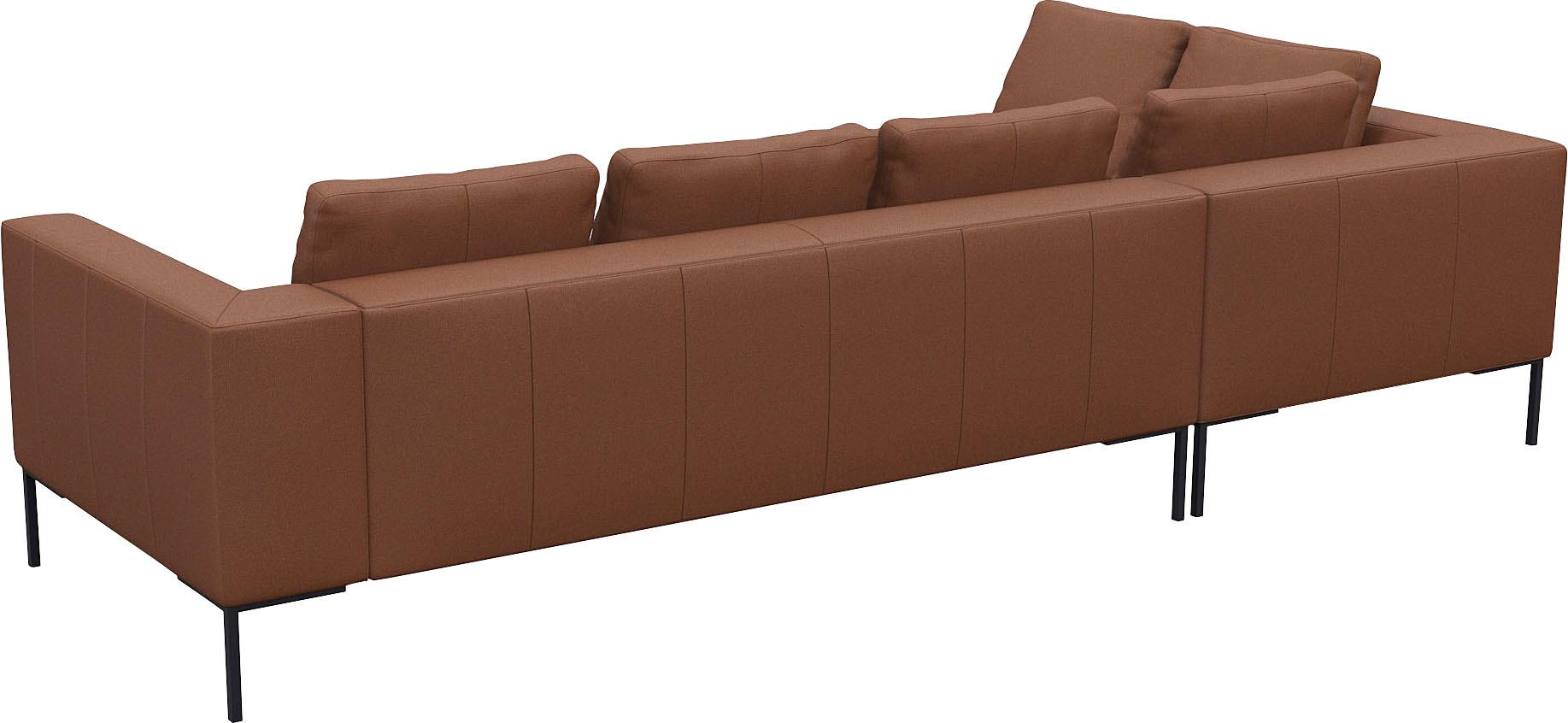 FLEXLUX Ecksofa »Loano, superbequemer Sitzkomfort durch Kaltschaum im Sitz, L-Form«, modernes Sofa, frei im Raum stellbar, lose Kissen, hoher Fuß