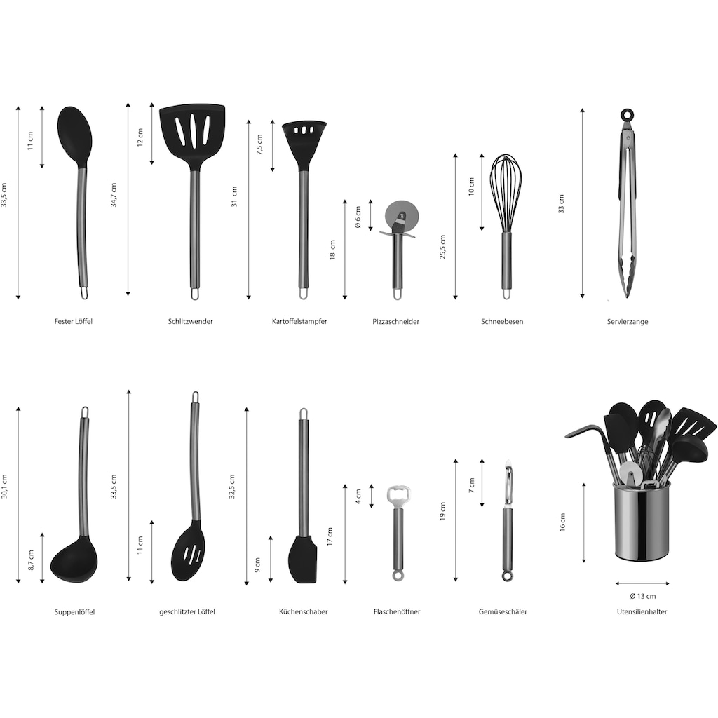 ECHTWERK Küchenorganizer-Set, (Set, 12 tlg.)