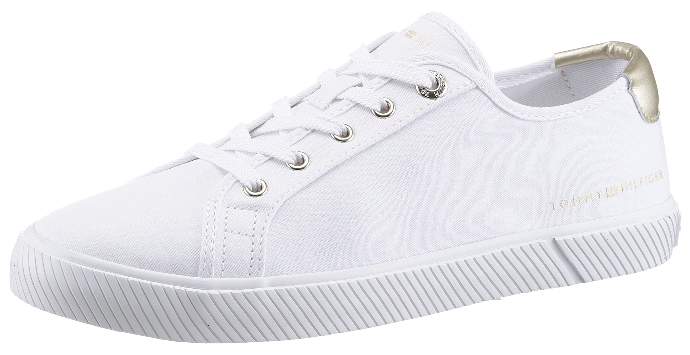 Tommy Hilfiger Plateausneaker "LACE UP VULC SNEAKER", Kontrastbesatz in Met günstig online kaufen