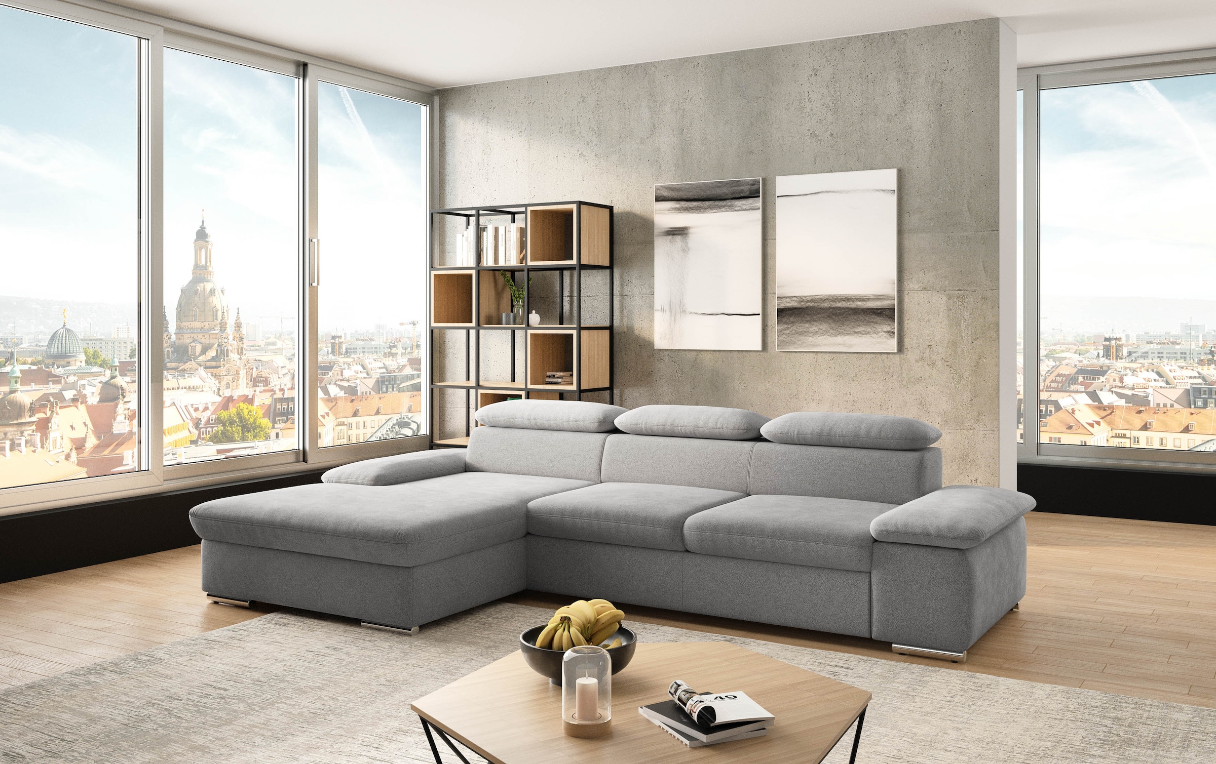 sit&more Ecksofa "Valantine L-Form, B: 286 cm" mit Arm- & Kopfteilverstellu günstig online kaufen