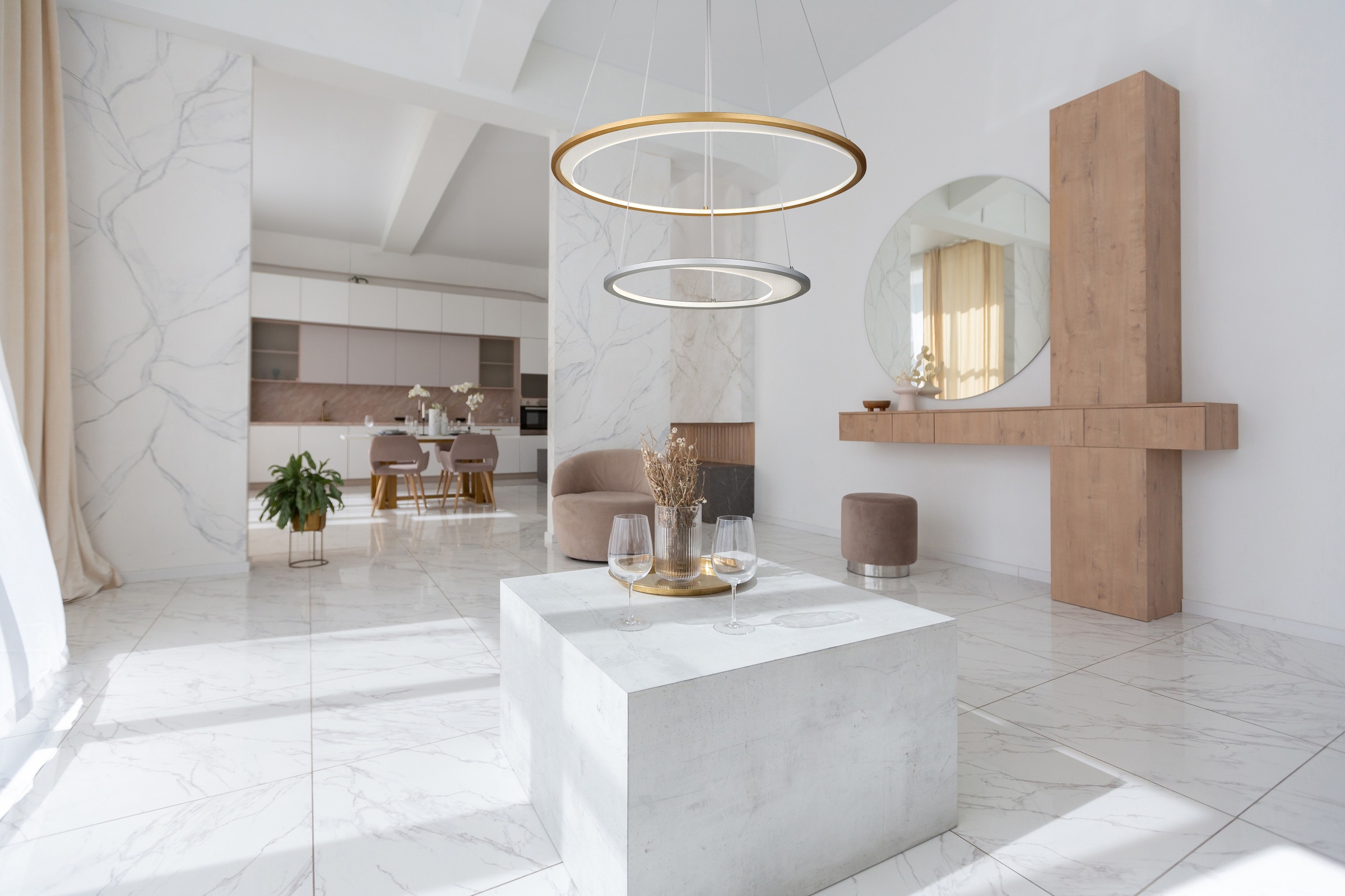 GLOBO LIGHTING Hängeleuchte »UMBRA« LED-Modul 1 Stk. warmweiß - kaltweiß Hängelampe Esszimmer-Leuchte Esstischleuchte Wohnzimmer