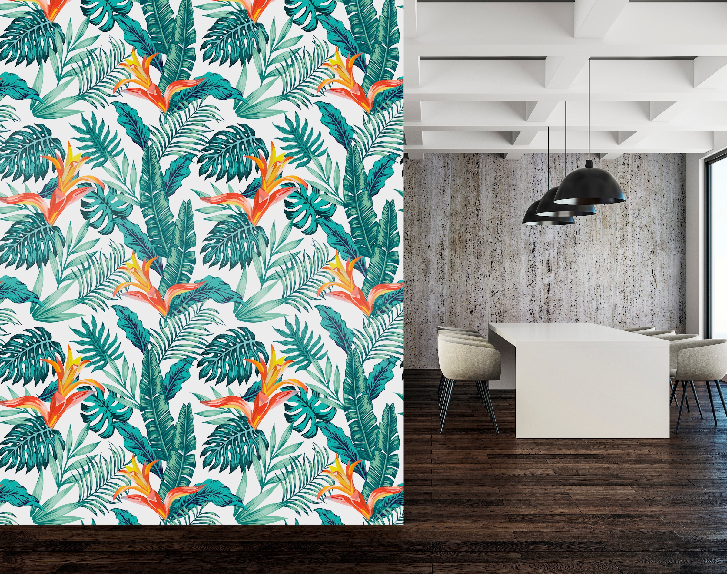 queence Vinyltapete »Beatrix«, floral-geblümt-gemustert-Motiv, 90x250cm, selbstklebend, kinderleichte Anbringung, Sticker