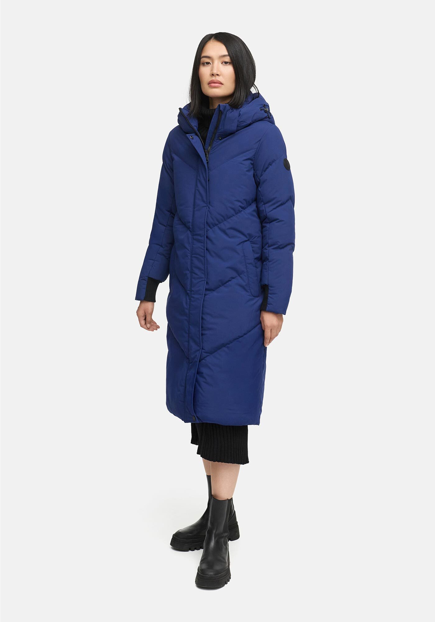 Marikoo Winterjacke "Teonaa" langer Winter Mantel gesteppt