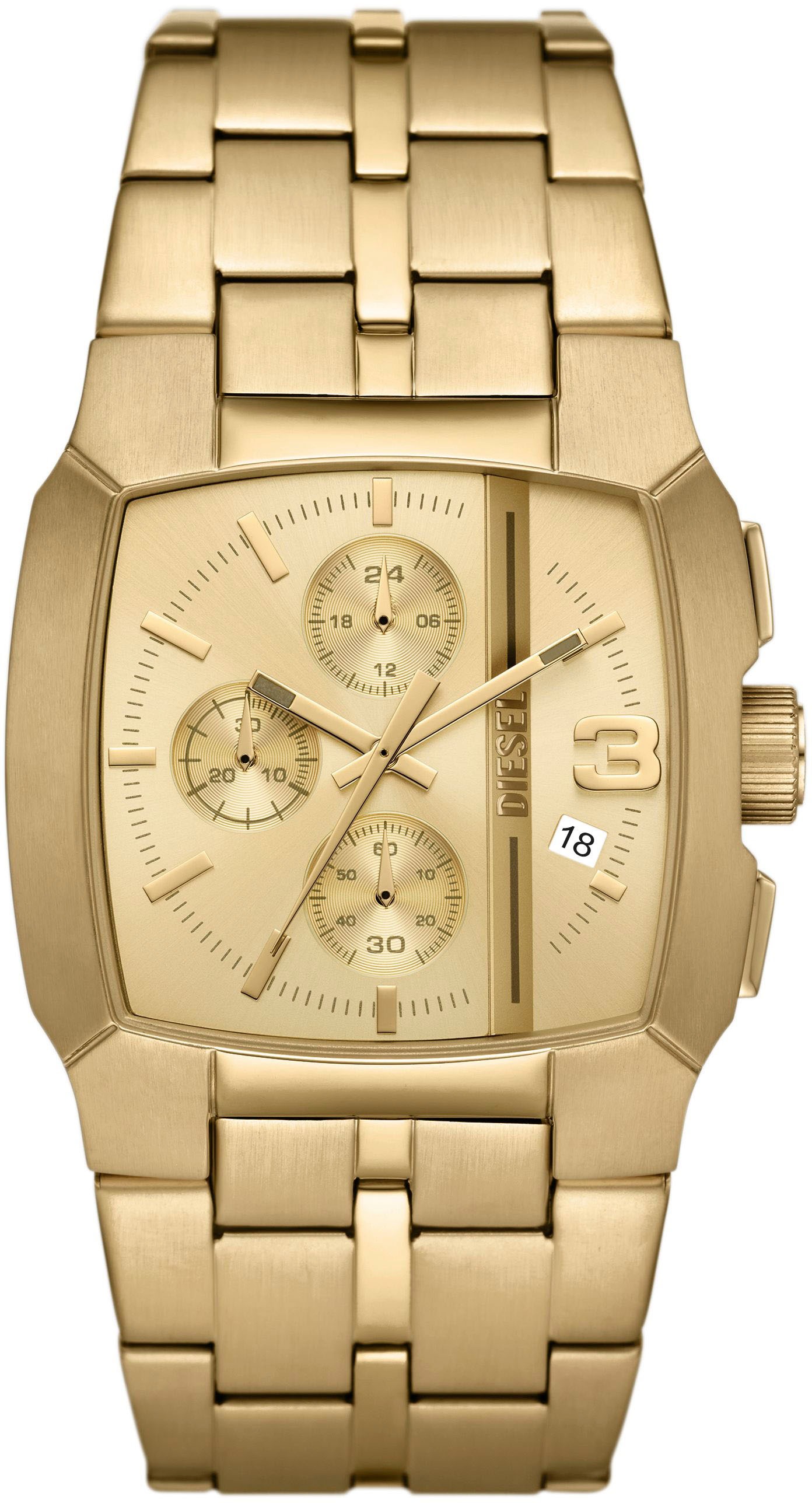 Diesel "CLIFFHANGER" Quarzuhr, Armbanduhr, Herrenuhr, Datum,Stoppfunktion, Edelstahlarmband