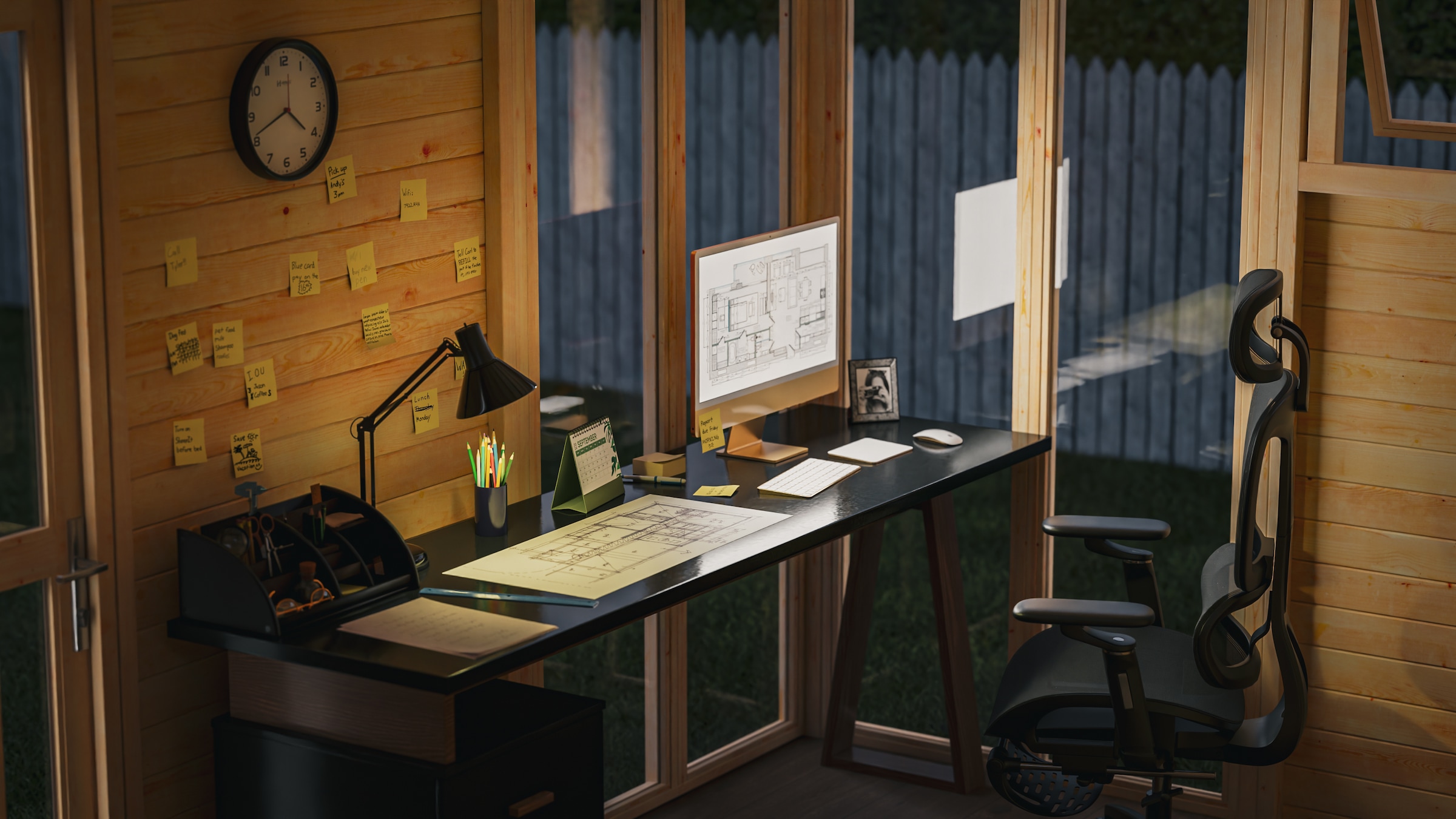 BERTILO Gartenhaus »Cubus 3 Office, in verschiedenen Farben«