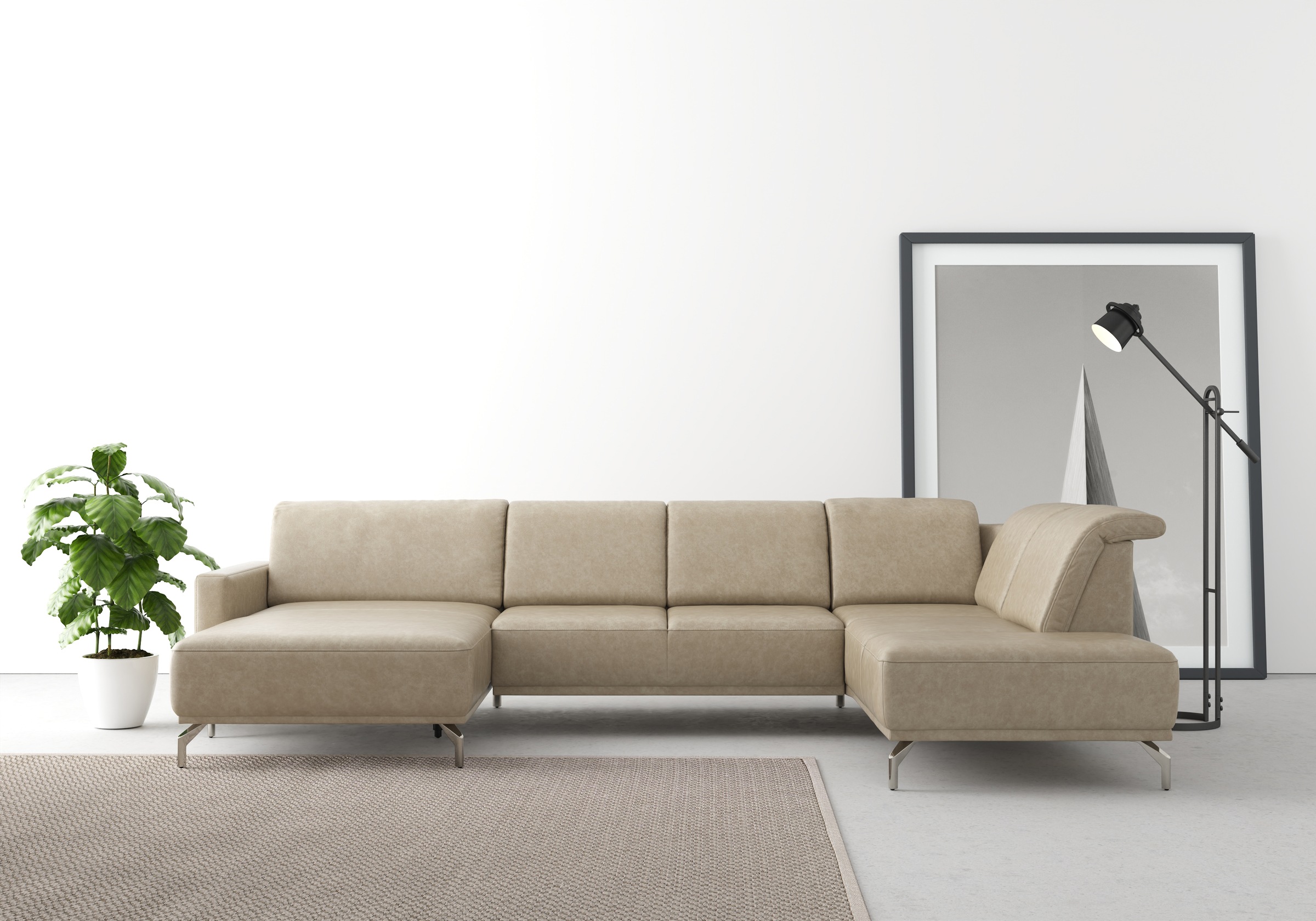 sit&more Wohnlandschaft "Bailando U-Form" wahlweise mit Kopfteilverstellung günstig online kaufen