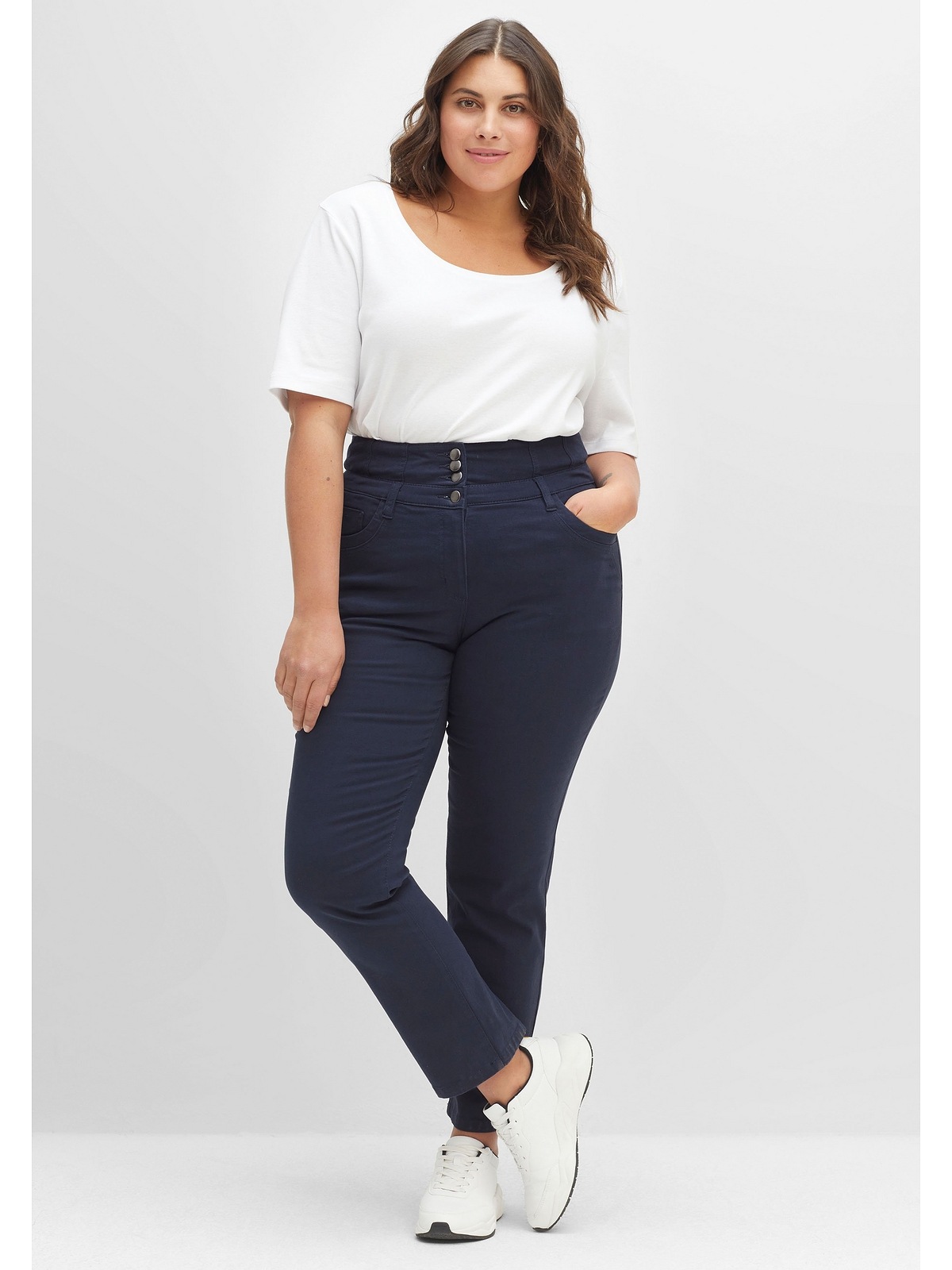 Sheego Stretch-Hose »Große Größen«, mit formendem High-Waist-Bund