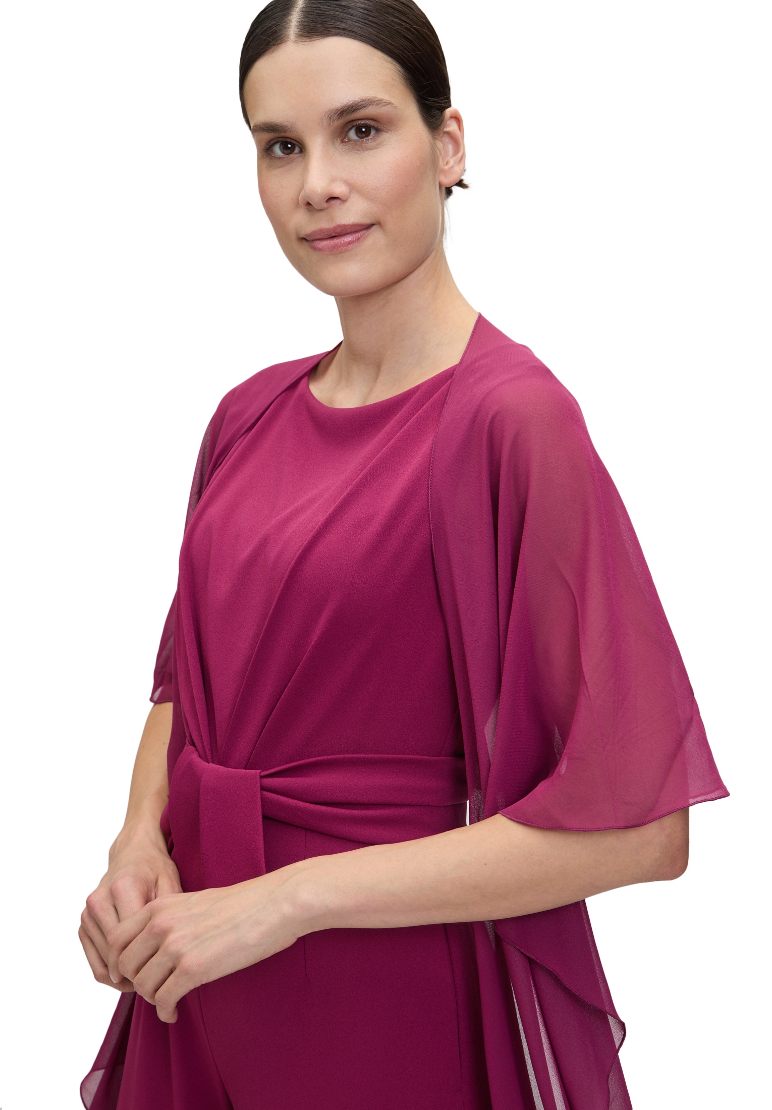 Vera Mont Multifunktionstuch »Vera Mont Damen Chiffonstola mit Volant«, Nahtführung
