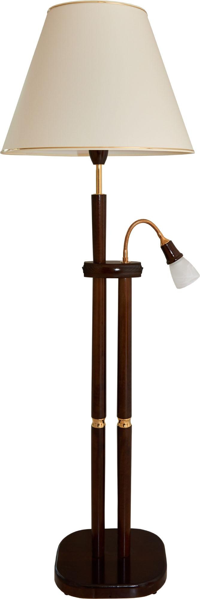 LED Stehlampe, Ø 55cm H: 155cm, 1 Stk., braun, Wohnzimmer, Leuchten, mit Leseleuchte