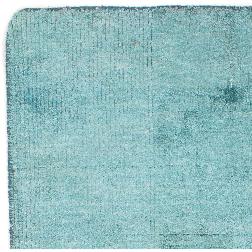 morgenland Wollteppich »Gabbeh - Loribaft Softy - 145 x 78 cm - hellblau«, rechteckig, Wohnzimmer, Einzelstück