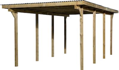 Einzelcarport »606 Gr.2«, Holz, 250 cm, braun