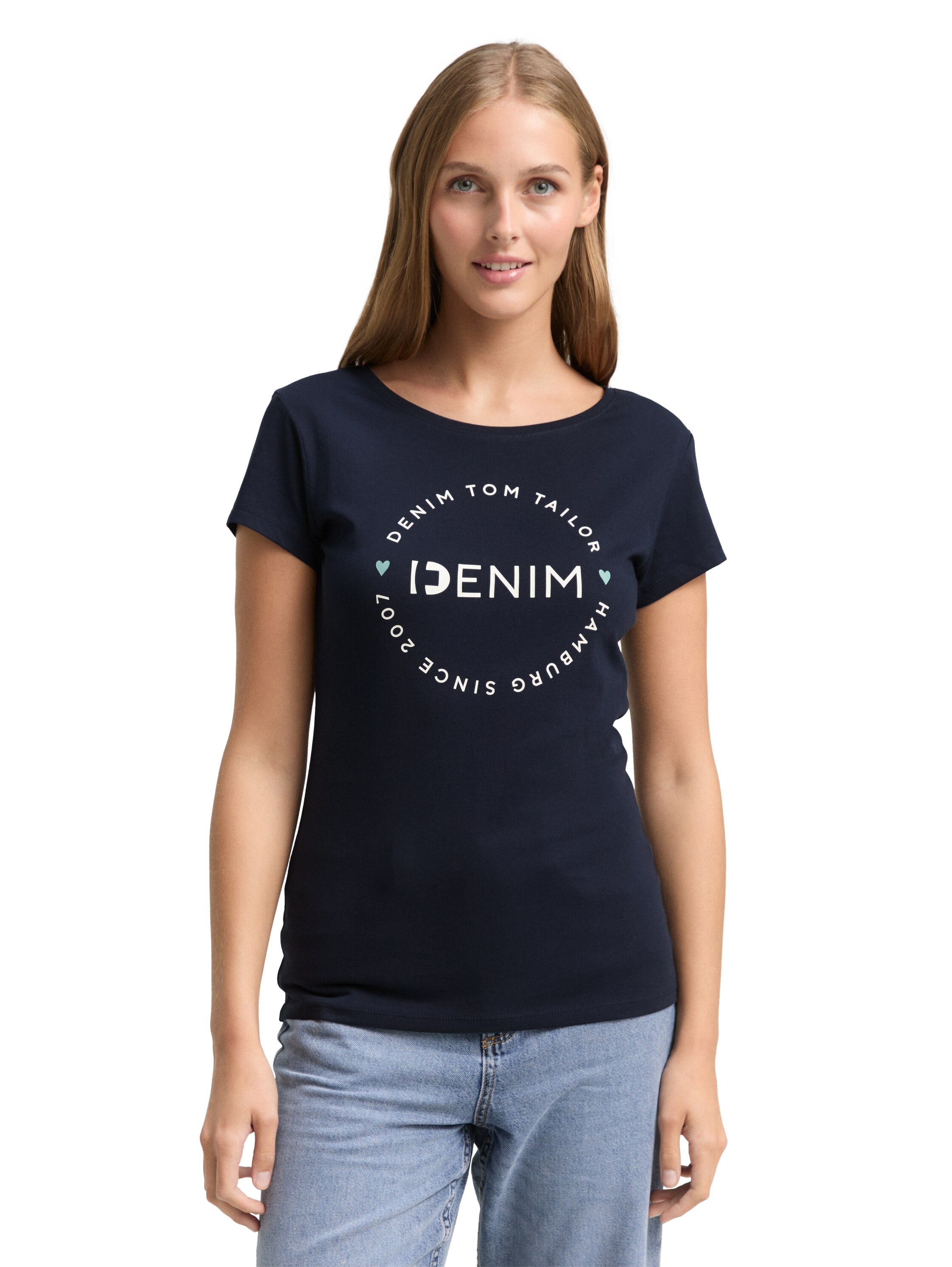 TOM TAILOR Denim T-Shirt Packung, 2-er Pack, 2 Stk. tlg.