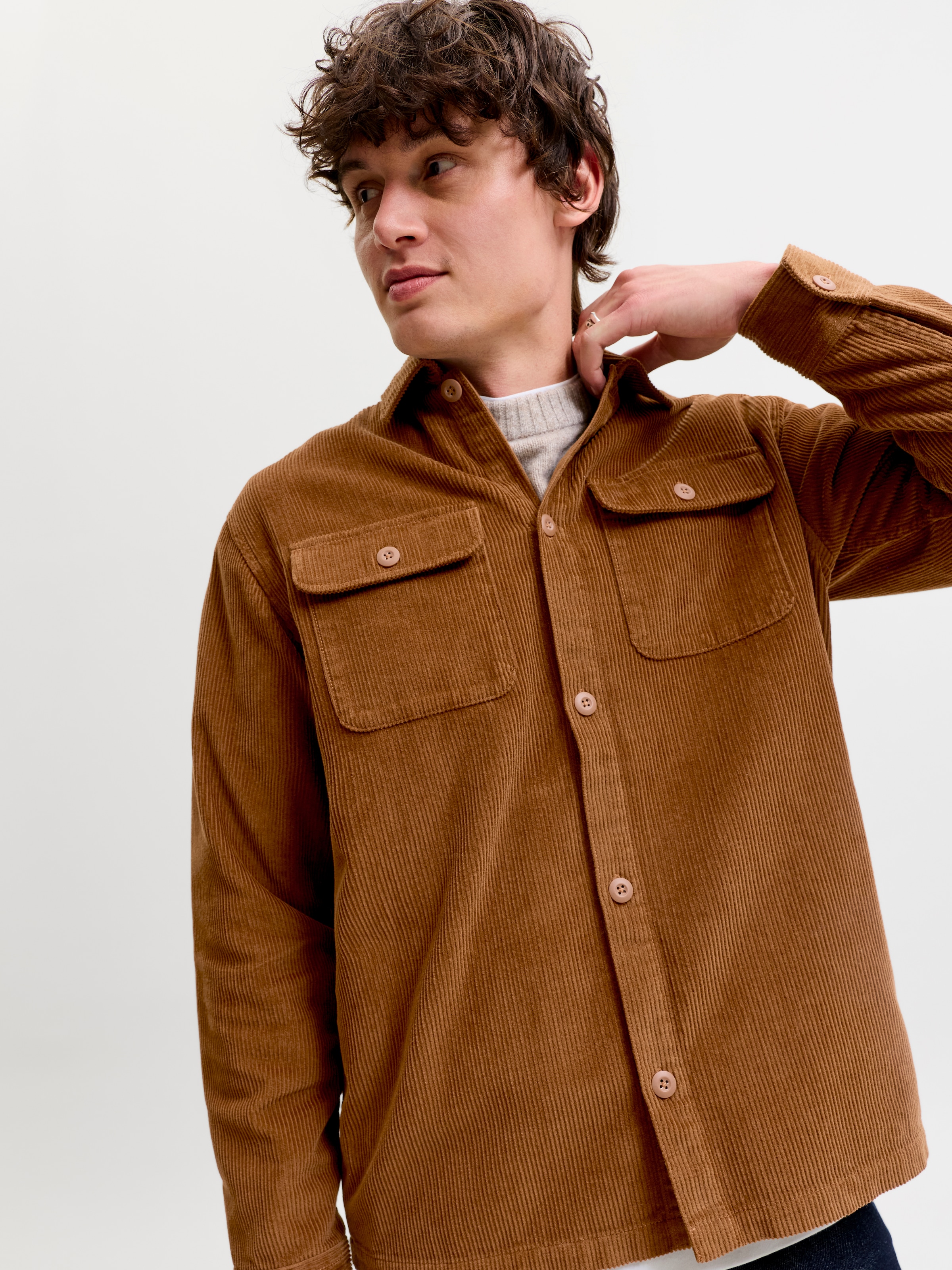 Jack & Jones Langarmhemd »JJEREGENT CORD OVERSHIRT LS SN« Baumwolle, locker geschnitten