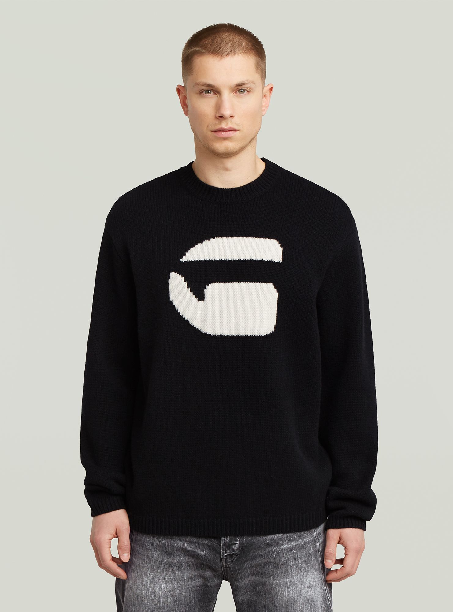 G-STAR "G Logo Relaxed Knit Pullover"
