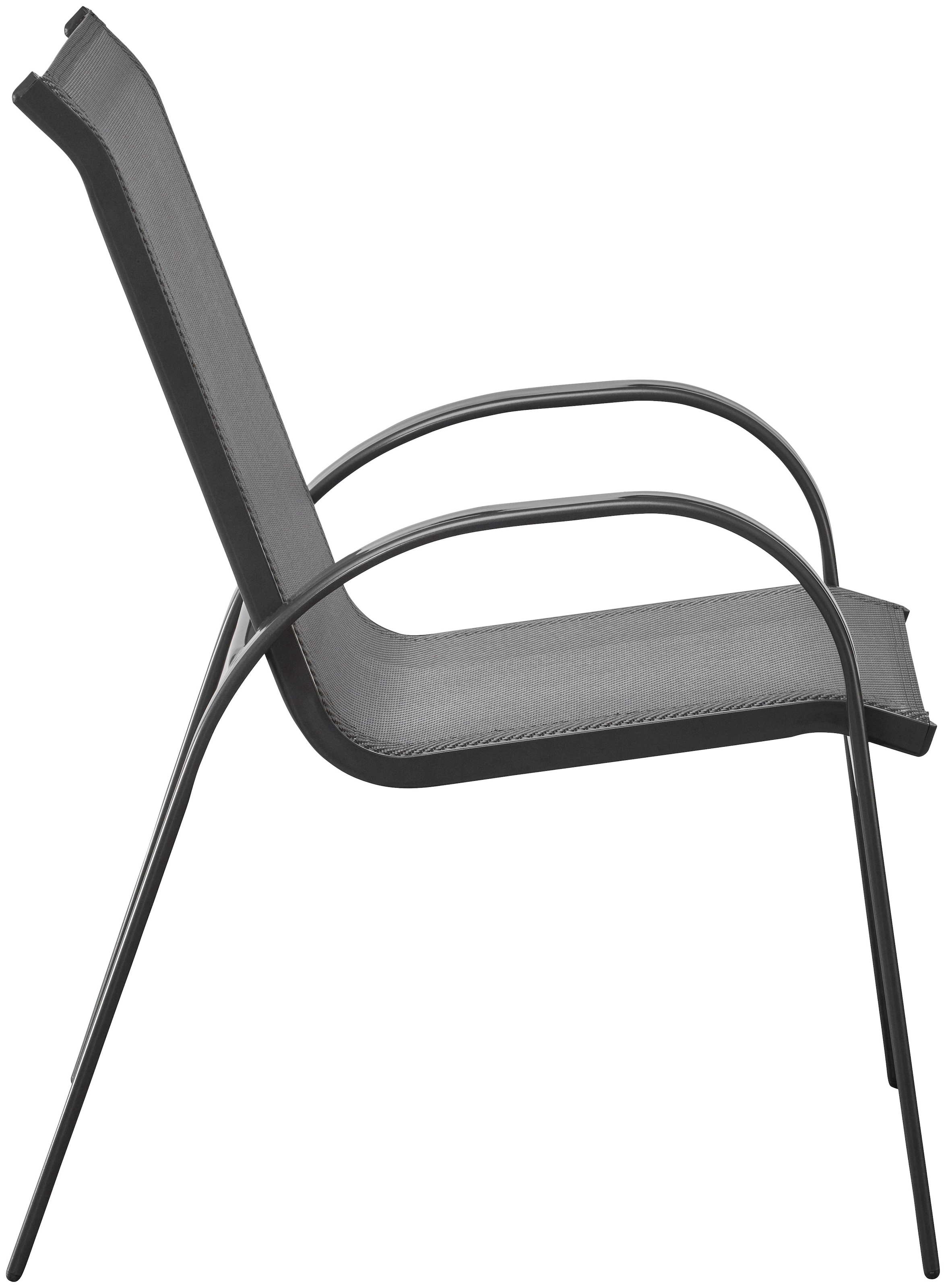 MERXX Garten-Essgruppe »Amalfi, TOPSELLER!«, (9 tlg., 8 Stapelsessel, 1 Ausziehtisch 180(240)x100 cm), pulverbeschichtetes Aluminium, 100 % Polyester,für 8 Personen geeignet