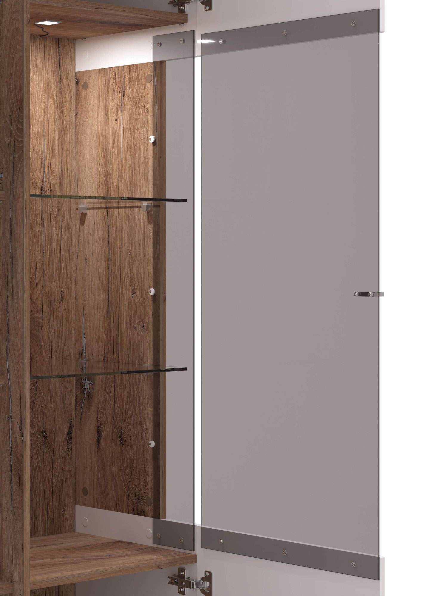 INOSIGN Vitrine »Burgundy Vitrinenschrank, Standvitrine, Showcase«, Hochglanzfronten, Glastür, Komplettes Innenleben