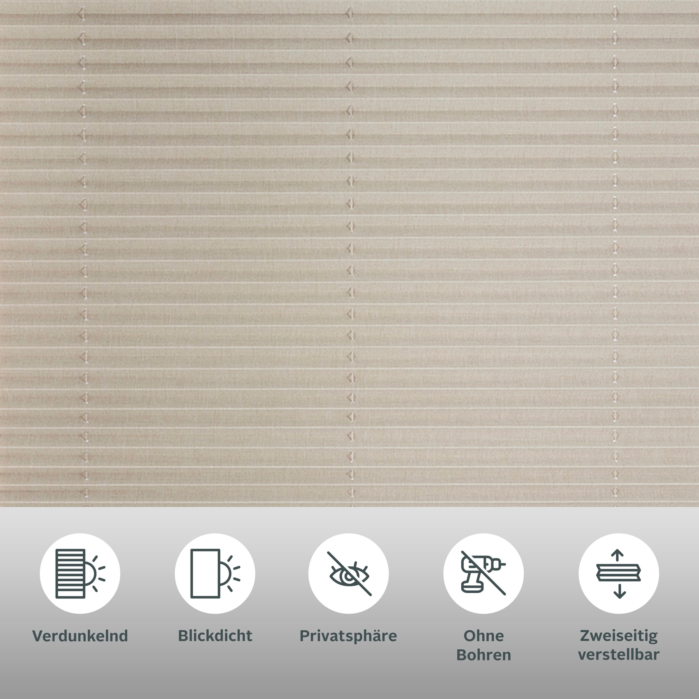 Thumbnail - OTTO home Plissee "Willa" verdunkelnd ohne Bohren verspannt NEUHEIT in Leinenoptik