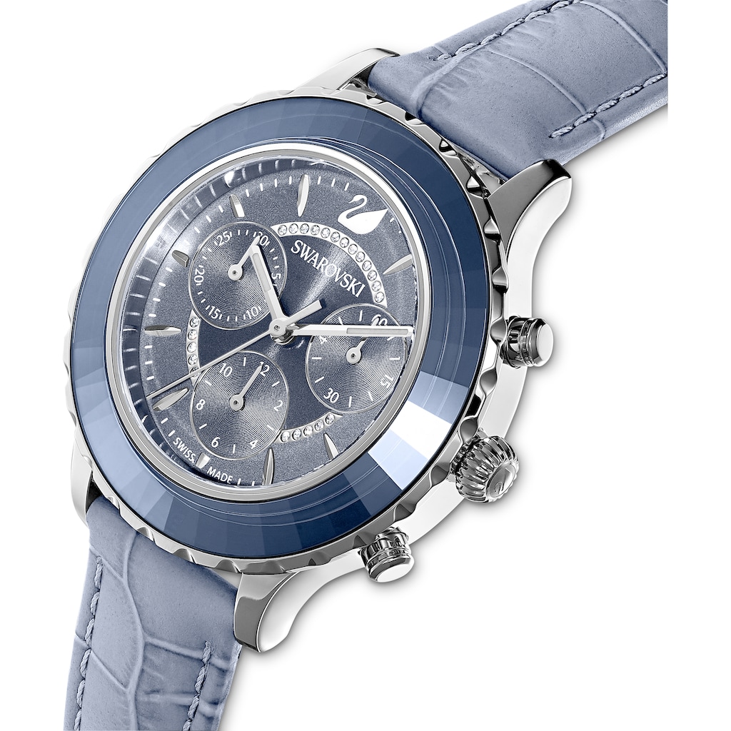 Swarovski Chronograph »Octea Lux Chrono, 5580600«, Armbanduhr, Quarzuhr, Damenuhr, Swarovski-Kristalle, Swiss Made