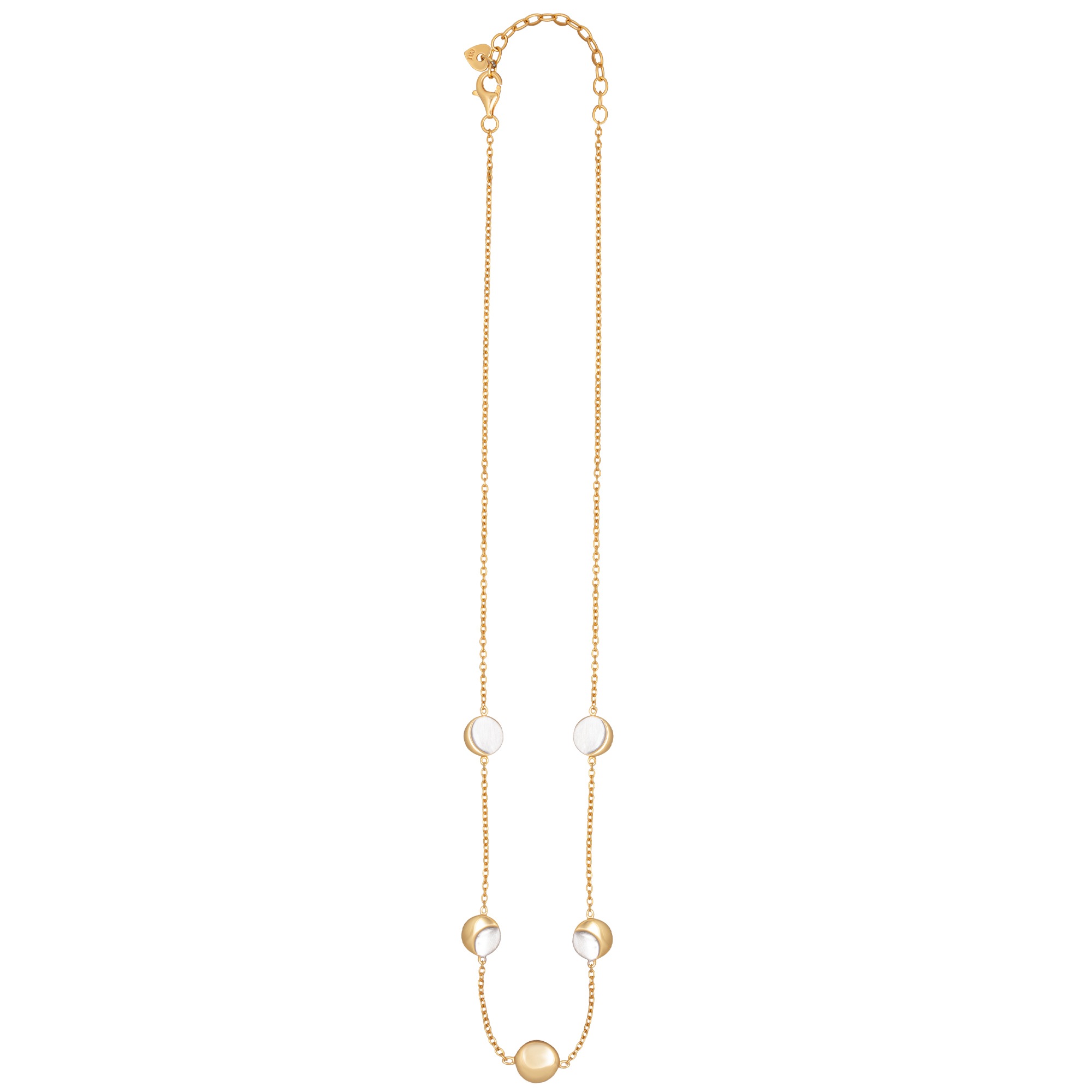CAÏ Collierkettchen »925/- Sterling Silber bicolor Mondzyklus Luna«