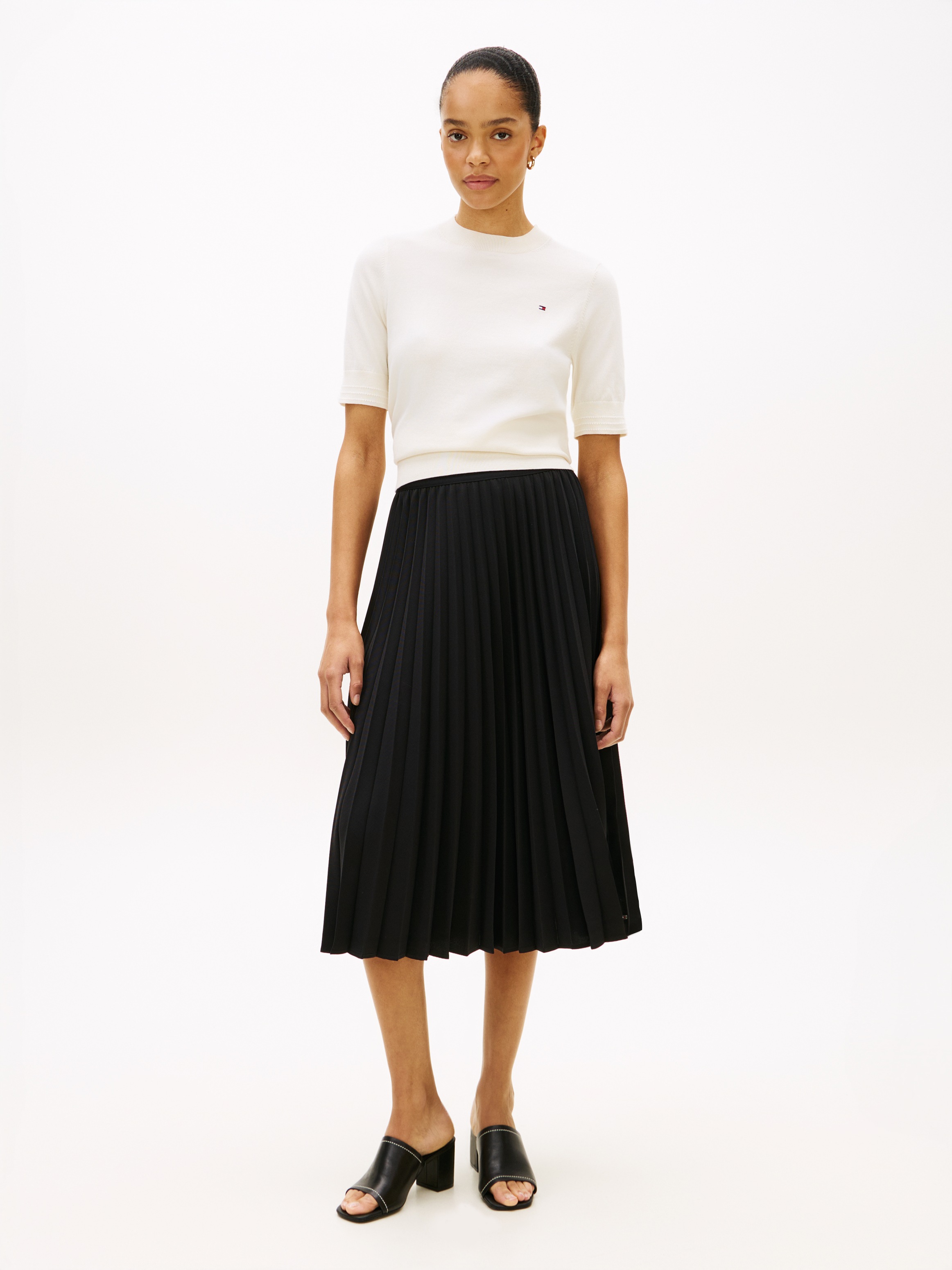 Tommy Hilfiger Plisseerock »FLUID PLEATED PULL ON MIDI SKIRT«