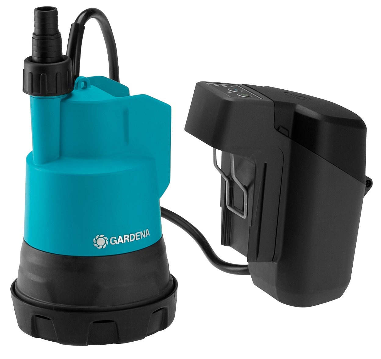GARDENA Klarwasserpumpe »2000/2 18V P4A Ready-To-Use Set« inkl. Akku und Ladegerät