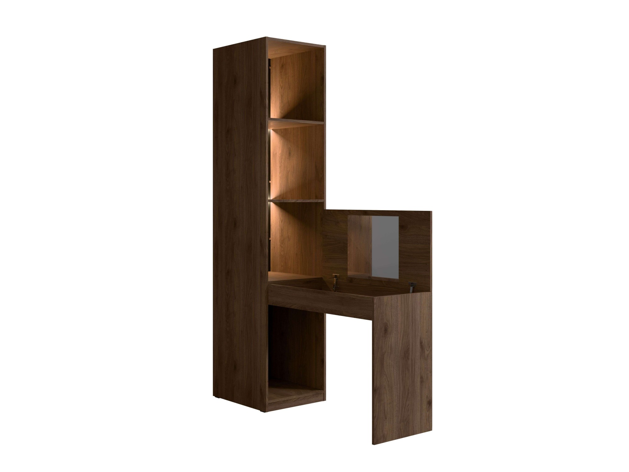 Thumbnail - Home affaire Regal "RIMINI mit Schminktisch und Spiegel, wahlweise mit/oder Beleuchtung" passend zum Kleiderschrank dies...