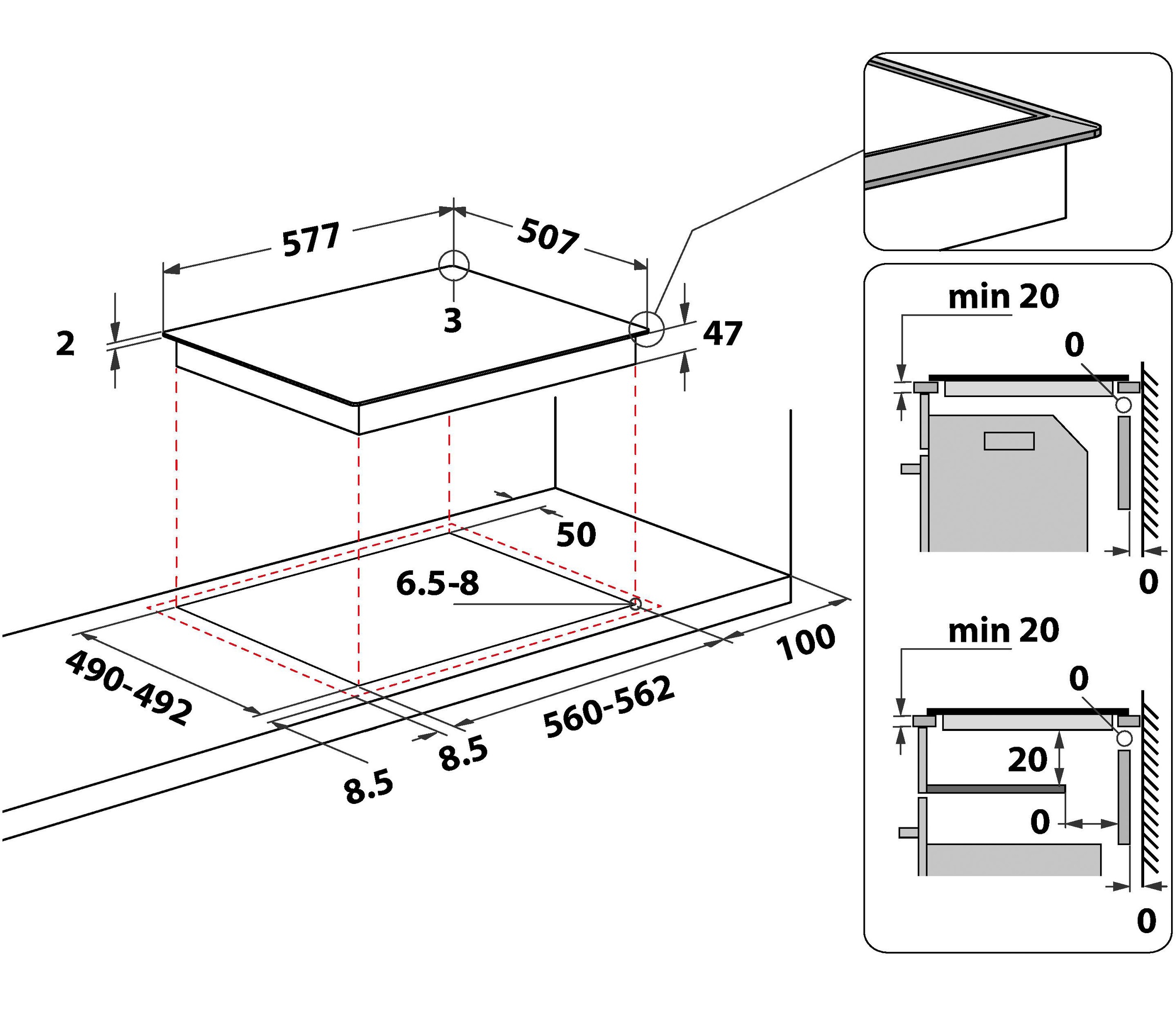 Privileg Backofen-Set »PBWK3 JH8S BLG«, mit 1-fach-Teleskopauszug, Hydrolyse