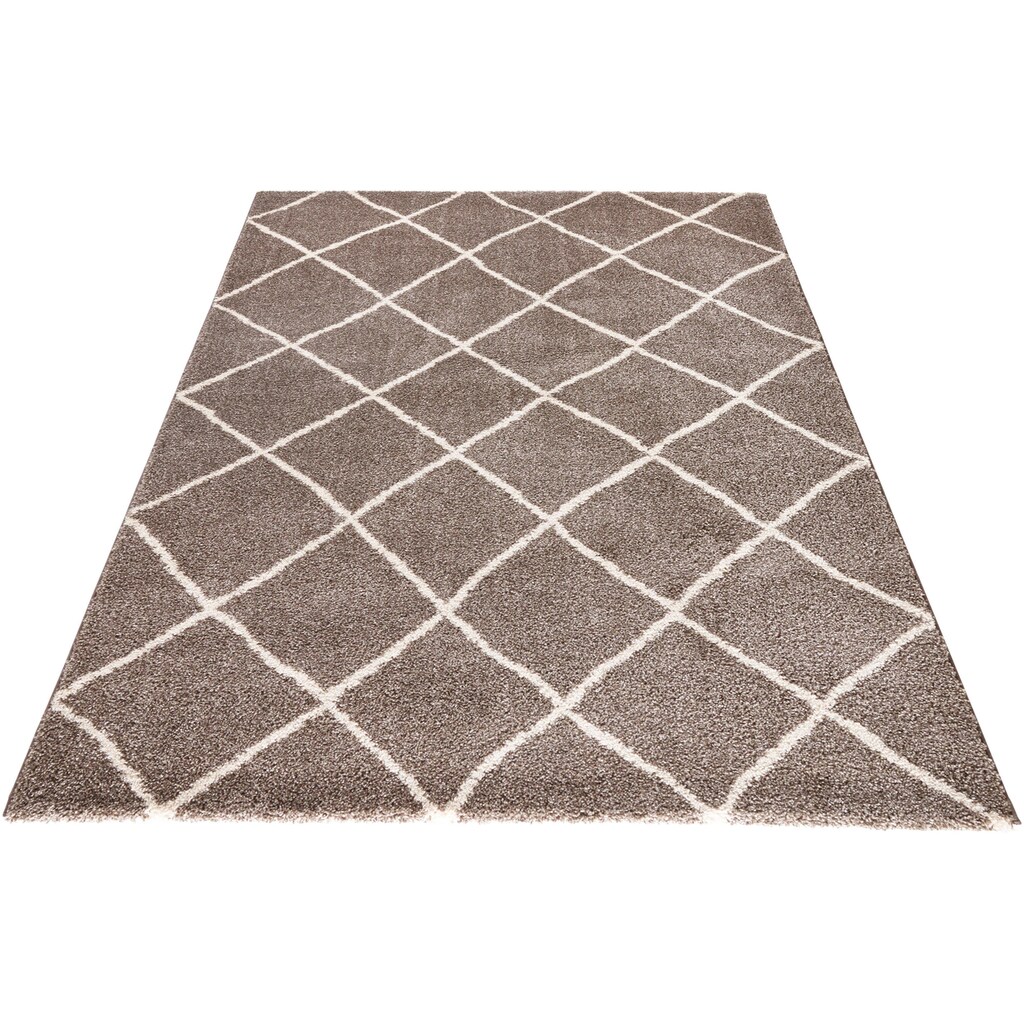 MINT RUGS Teppich »Diva«, rechteckig, Rauten Design, Allover Design, weicher Flor, Robust, Pflegeleicht