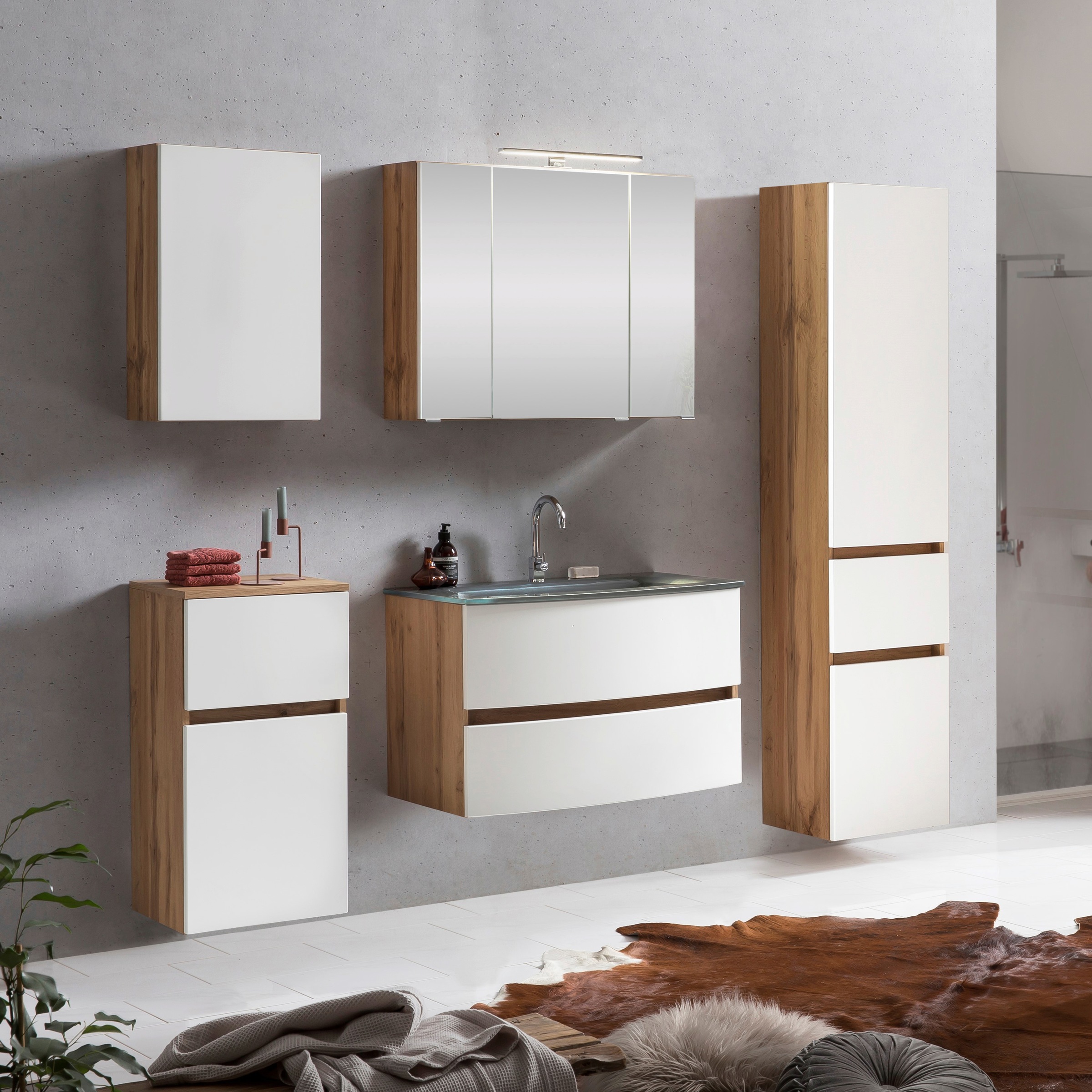 welltime Badezimmer-Set "Kaunas" Set, 5 Stk. tlg. günstig online kaufen