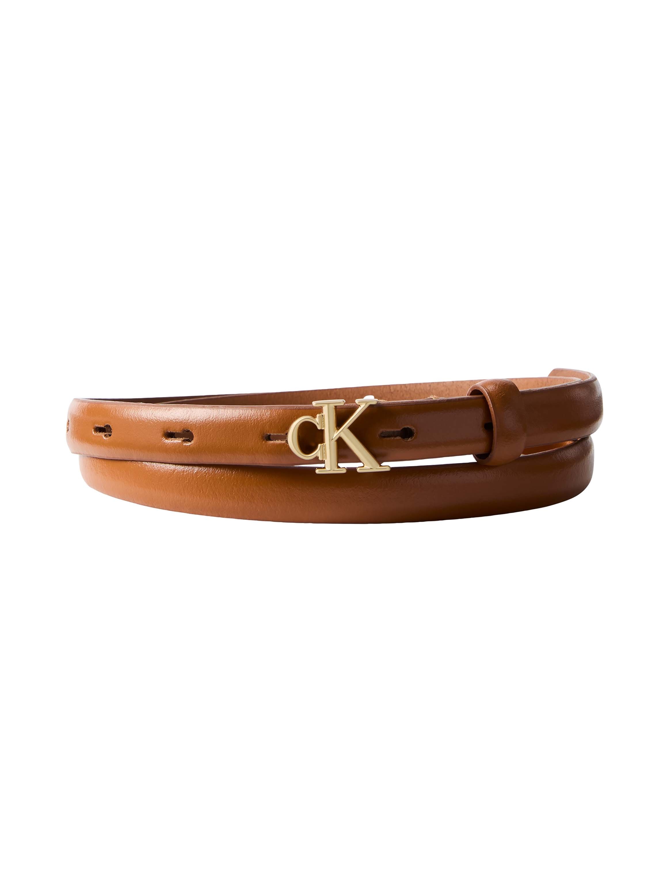 Calvin Klein Ledergürtel "ROUND CK BUCKLE 15MM BELT SMOOTH" Größenverstellb günstig online kaufen