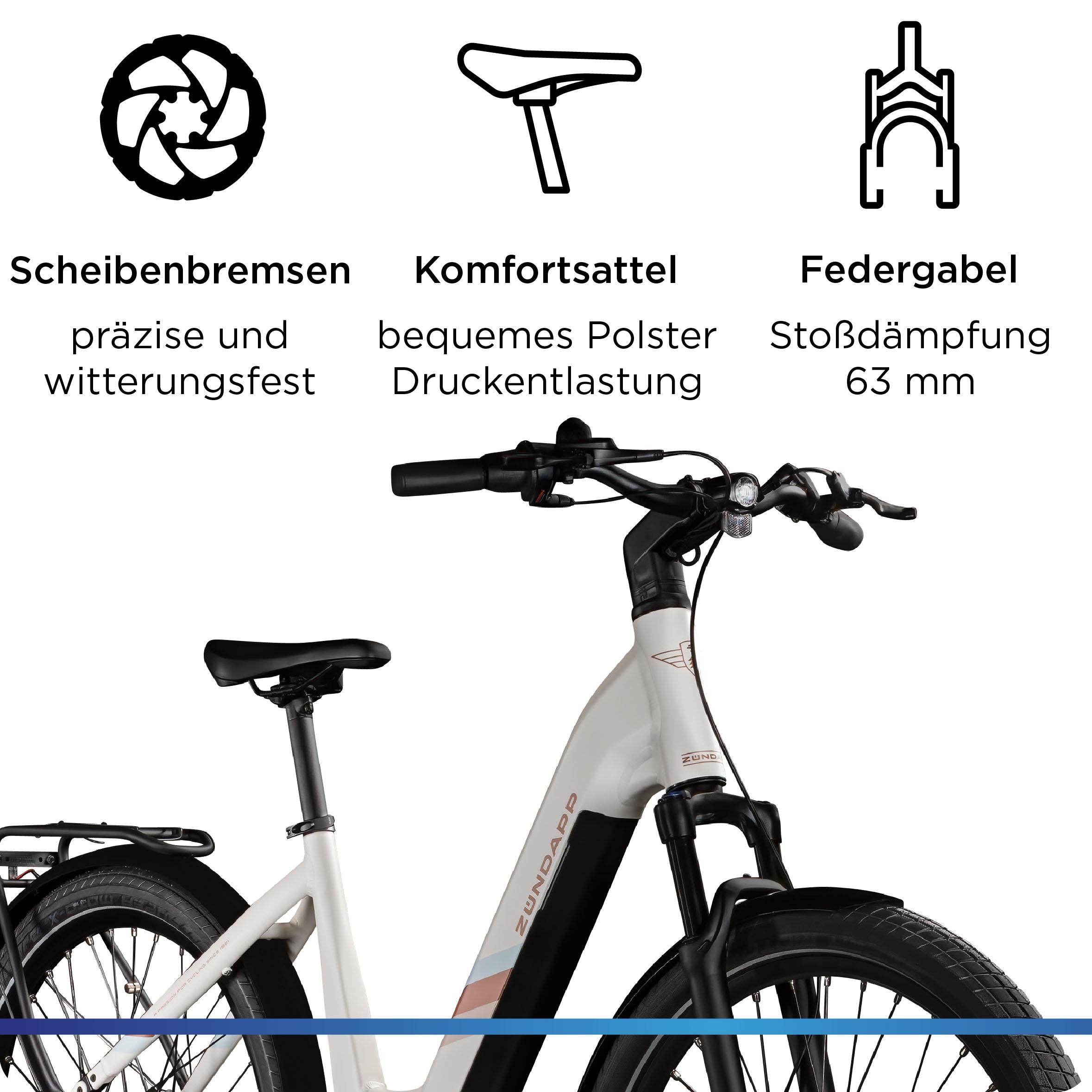 Zündapp E-Bike »X800«, 7 Gang, Mittelmotor 250 W