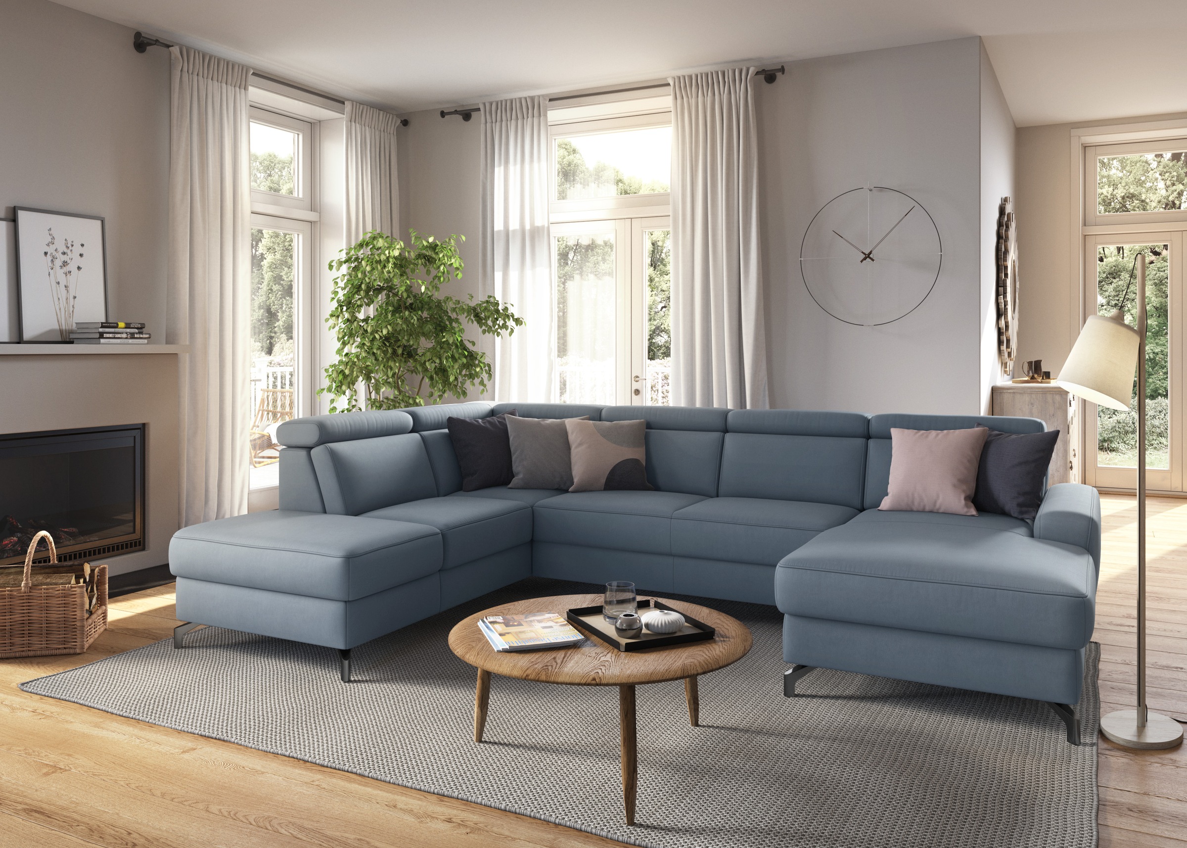 sit&more Wohnlandschaft "Scarlett U-Form", inklusive Kopfteilverstellung, w günstig online kaufen