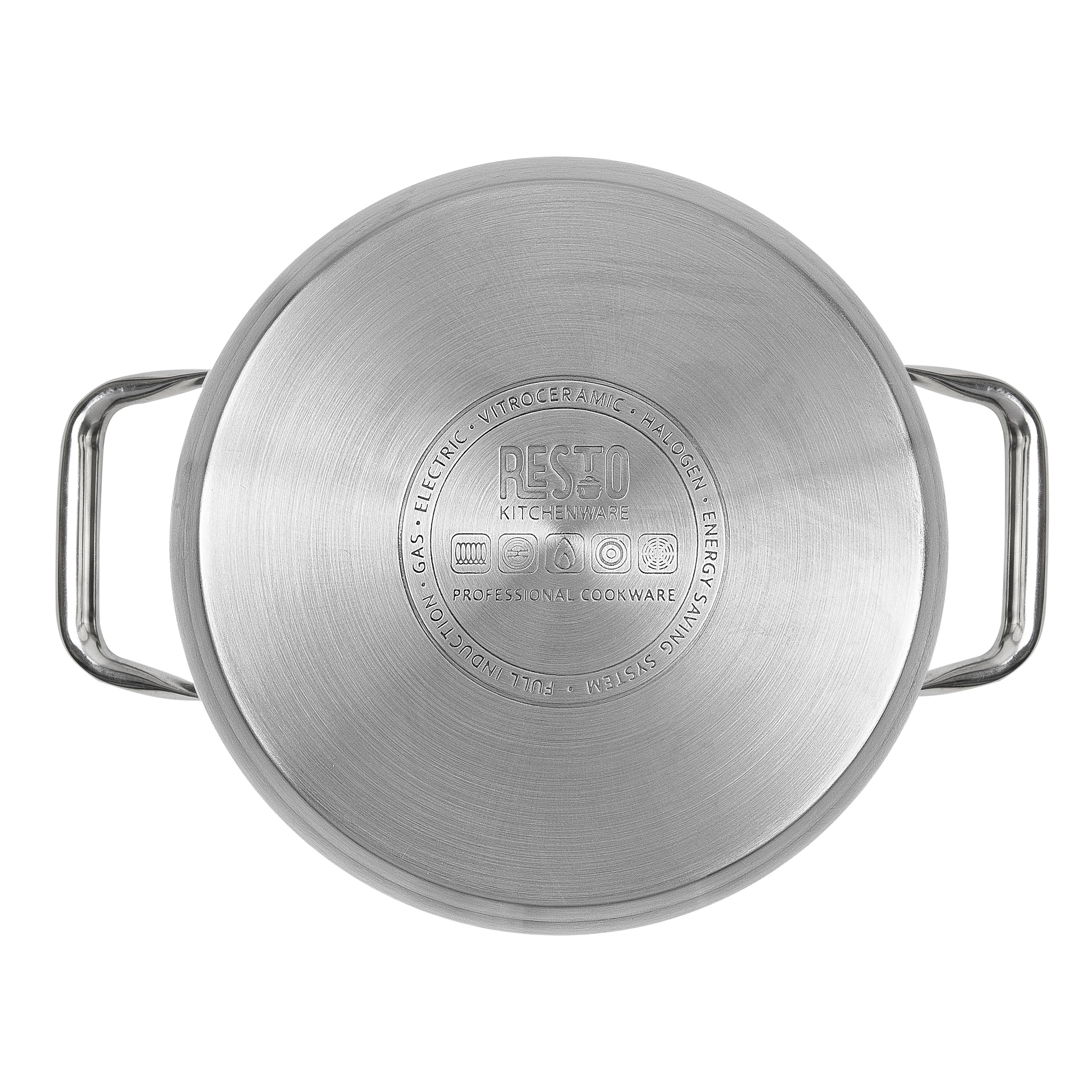 RESTO Kitchenware Topf-Set »LIBRA, spülmaschinengeeignet« Set, 1x Soßentopf Ø 16 cm mit Deckel, je 2x Kochtopf Ø 18/20 cm mit Deckel, 6 tlg. Edelstahl 18/10