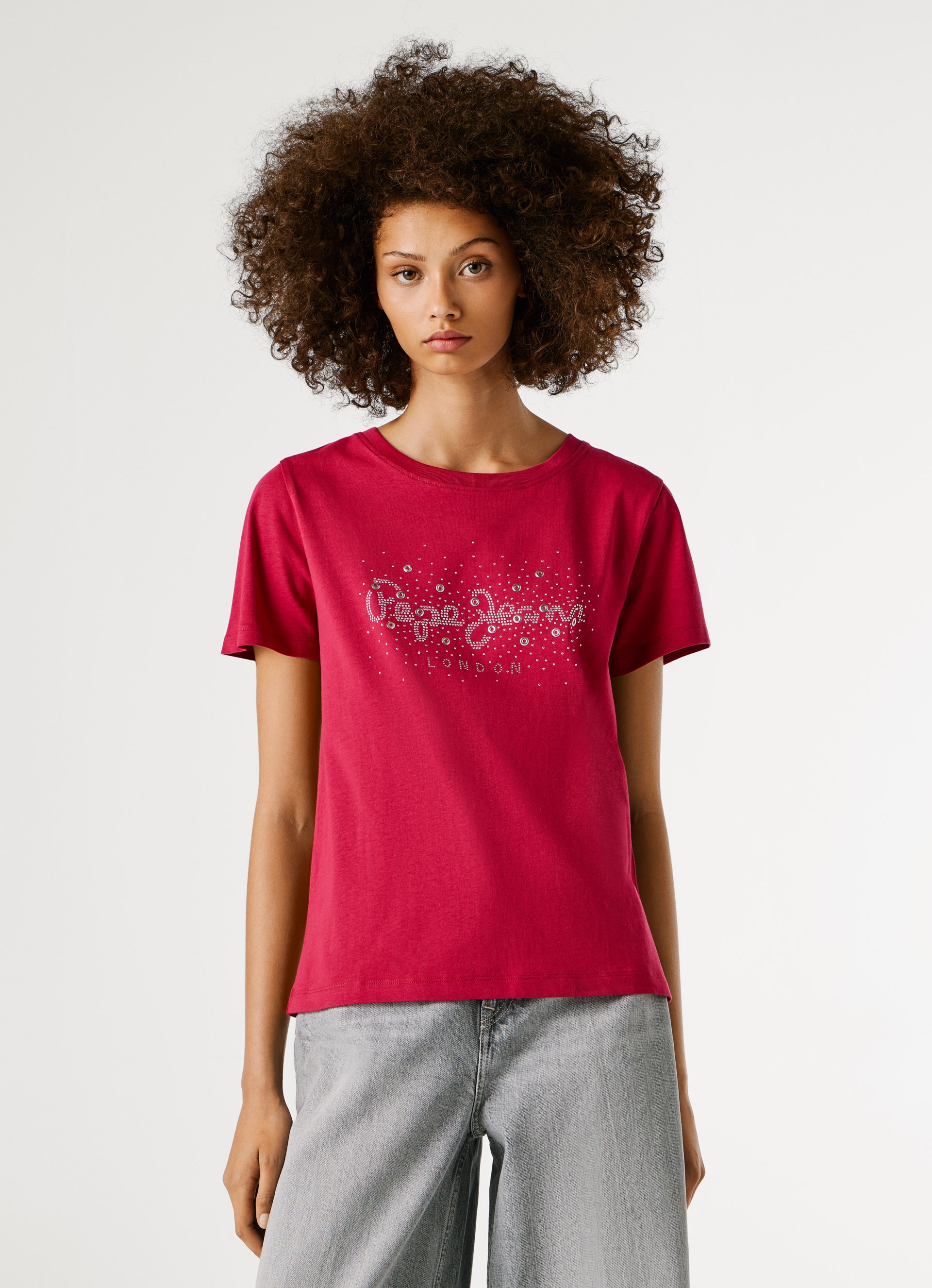 Pepe Jeans T-Shirt "BRADY" mit Rundhals, Nietenapplikation günstig online kaufen