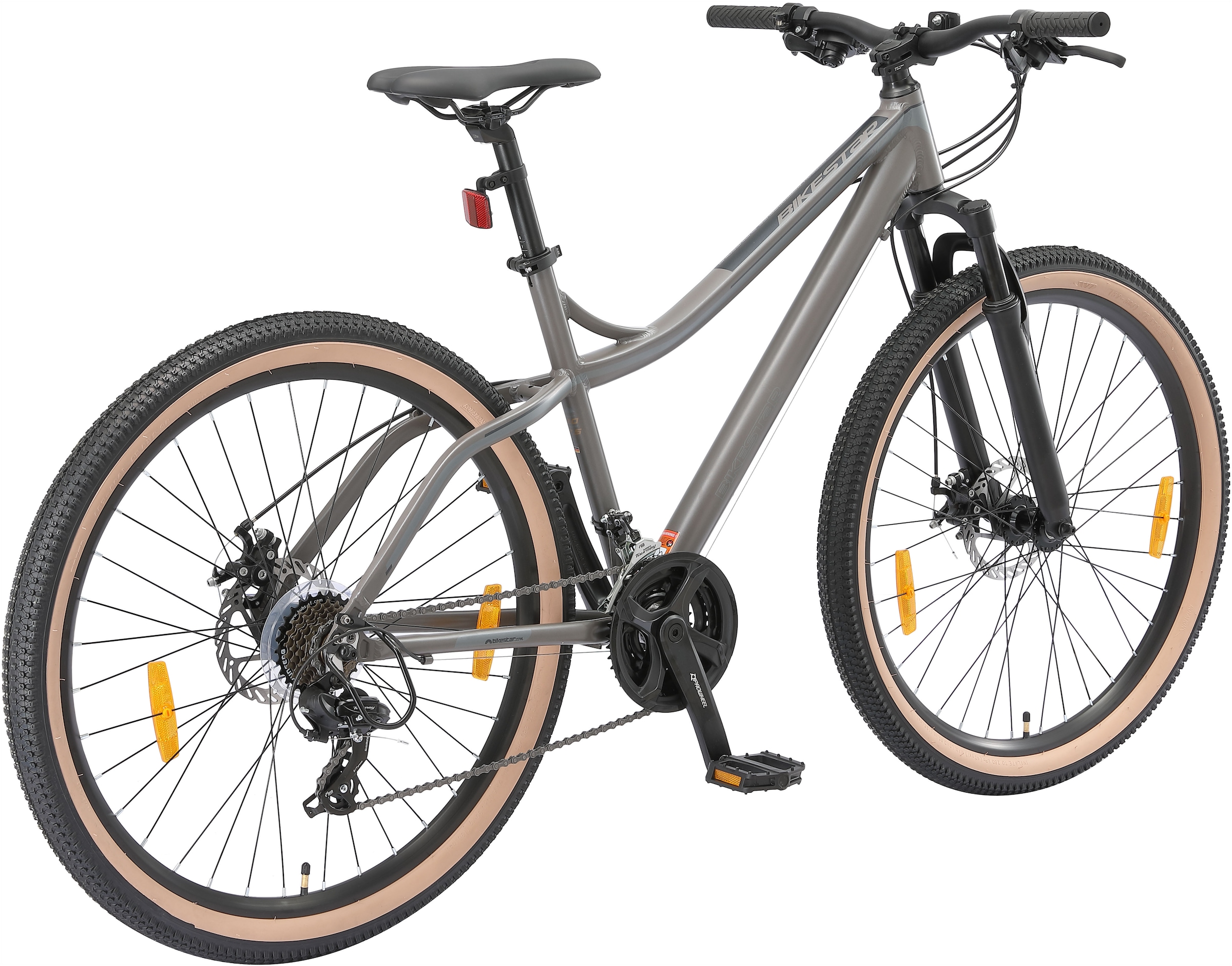 Bikestar Mountainbike 21 Gang Shimano RD-TY300 Schaltwerk Kettenschaltung für Damen und Herren, Kettenschaltung