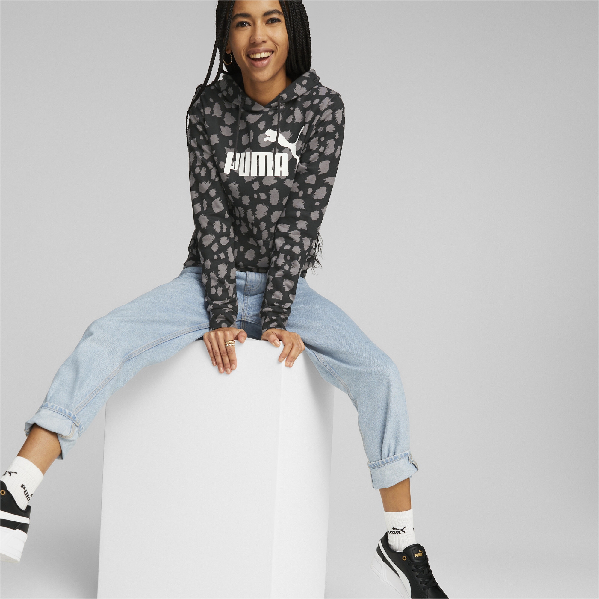 PUMA Sweatshirt »Essentials+ Animal Hoodie Damen«