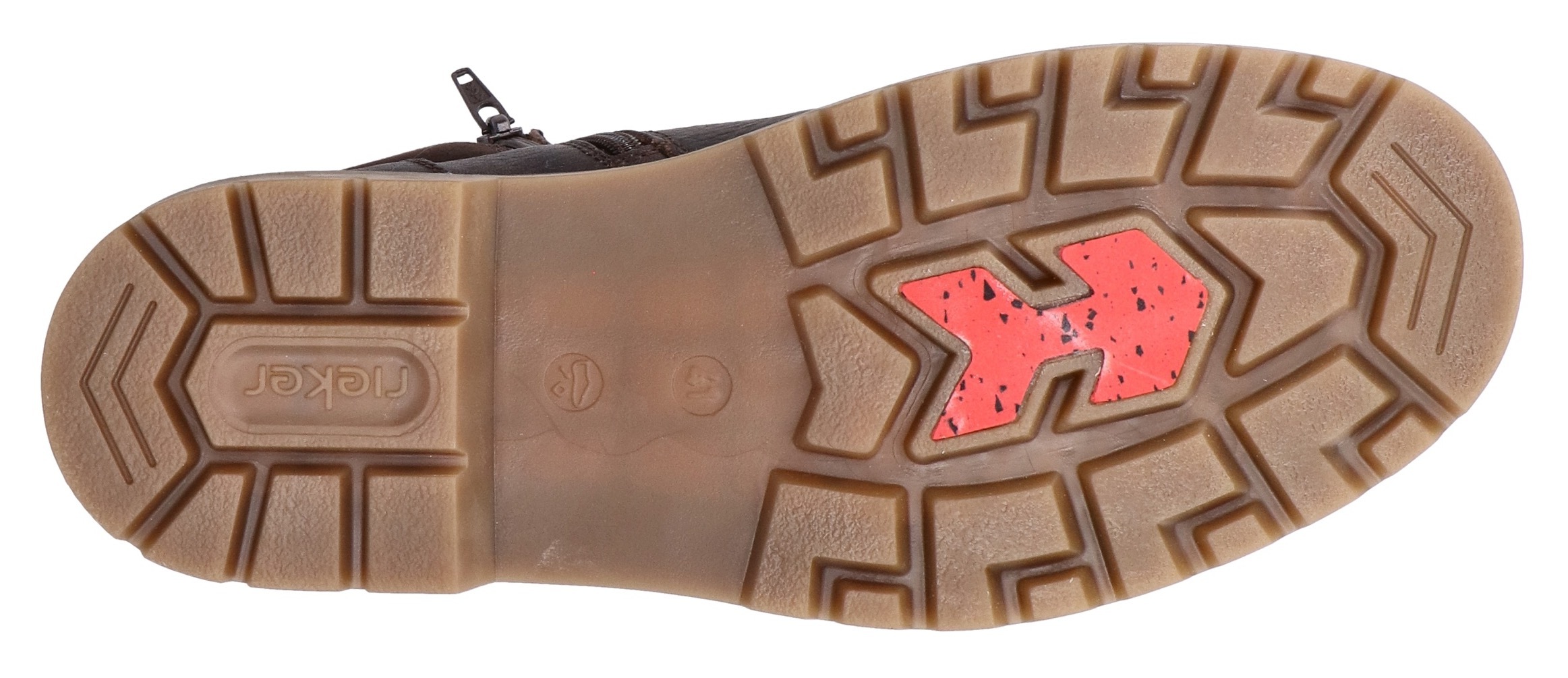 Winterstiefelette RIEKER, Herren, Gr. 41, kastanie, Leder, Lederimitat, unifarben, Schuhe Winterstiefelette, Winterboots, Schnürboots mit wasserabweisender riekerTEX-Membran 3