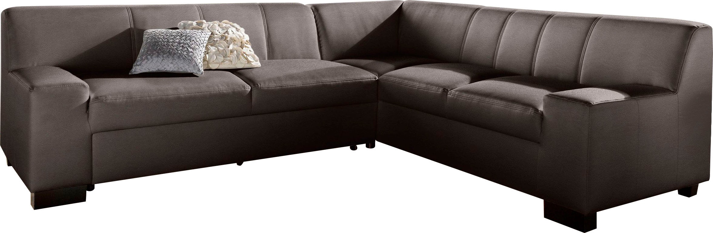 DOMO collection Ecksofa "Norma Top, elegant und modern, flache Armlehnen, L günstig online kaufen