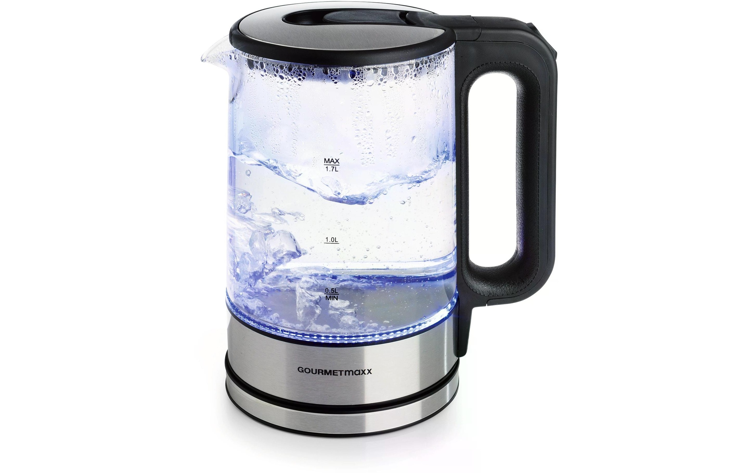 GOURMETmaxx Wasserkocher »45474 l, Silber/Transparent« 1,7 l 2200 W