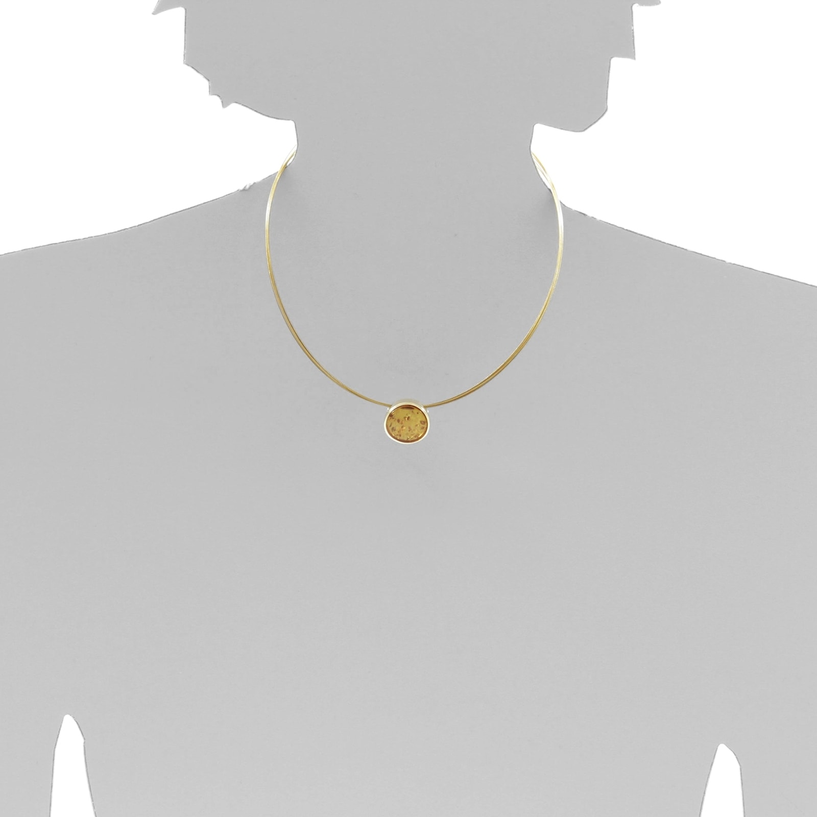 OSTSEE-SCHMUCK Kette mit Anhänger »Ostsee-Schmuck Halsreif mit Anhänger Gleiter-Frouke 16 mm«, (2 tlg.)