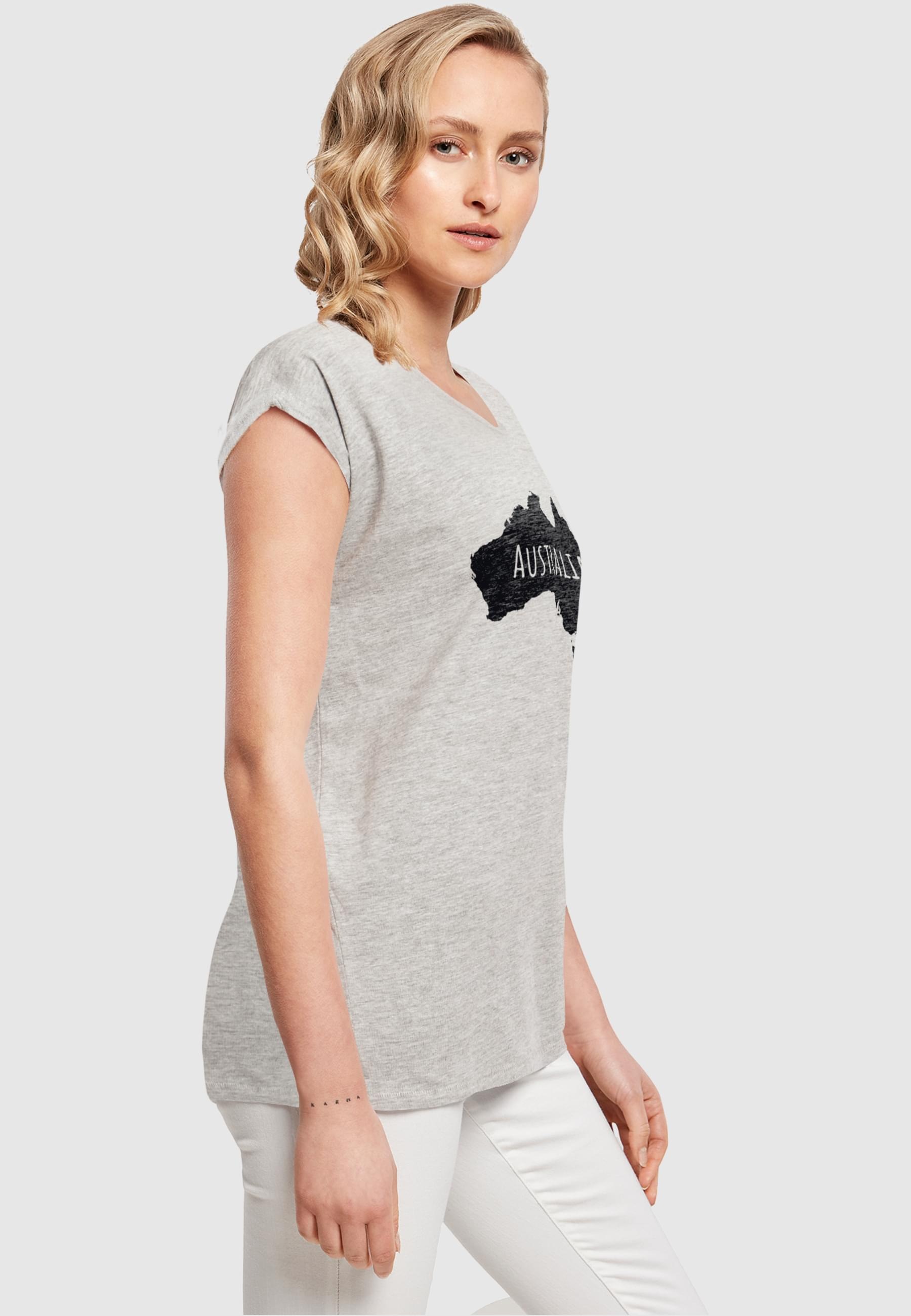 Merchcode T-Shirt »Merchcode Damen Ladies Australia Extended Shoulder Tee«, (1 tlg.)